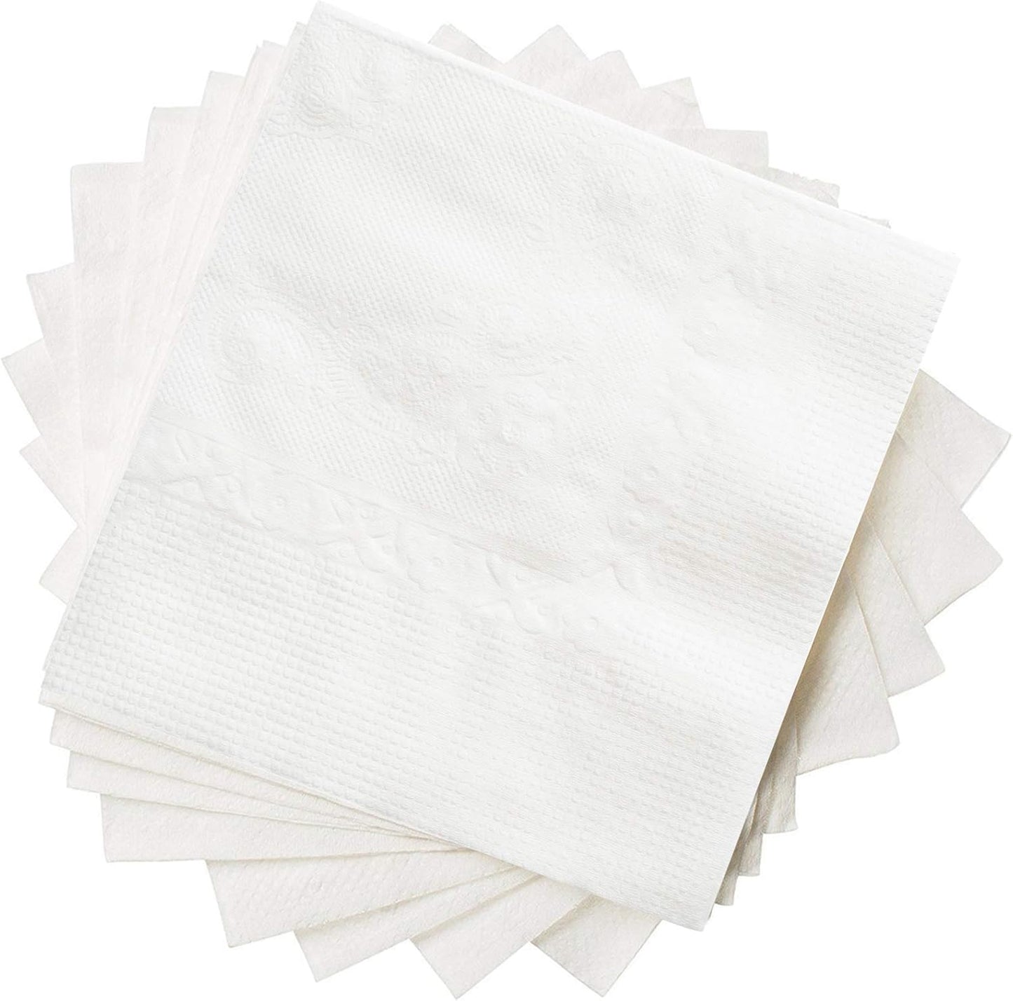 GUSTO [500 Count - 4.5 x 4.5 Folded] White Beverage Napkins - 1-Ply Bulk Cocktail Napkins, Restaurant Bar Paper Napkins and Party Napkins - 9x9 Unfolded (Formerly Comfy Package)