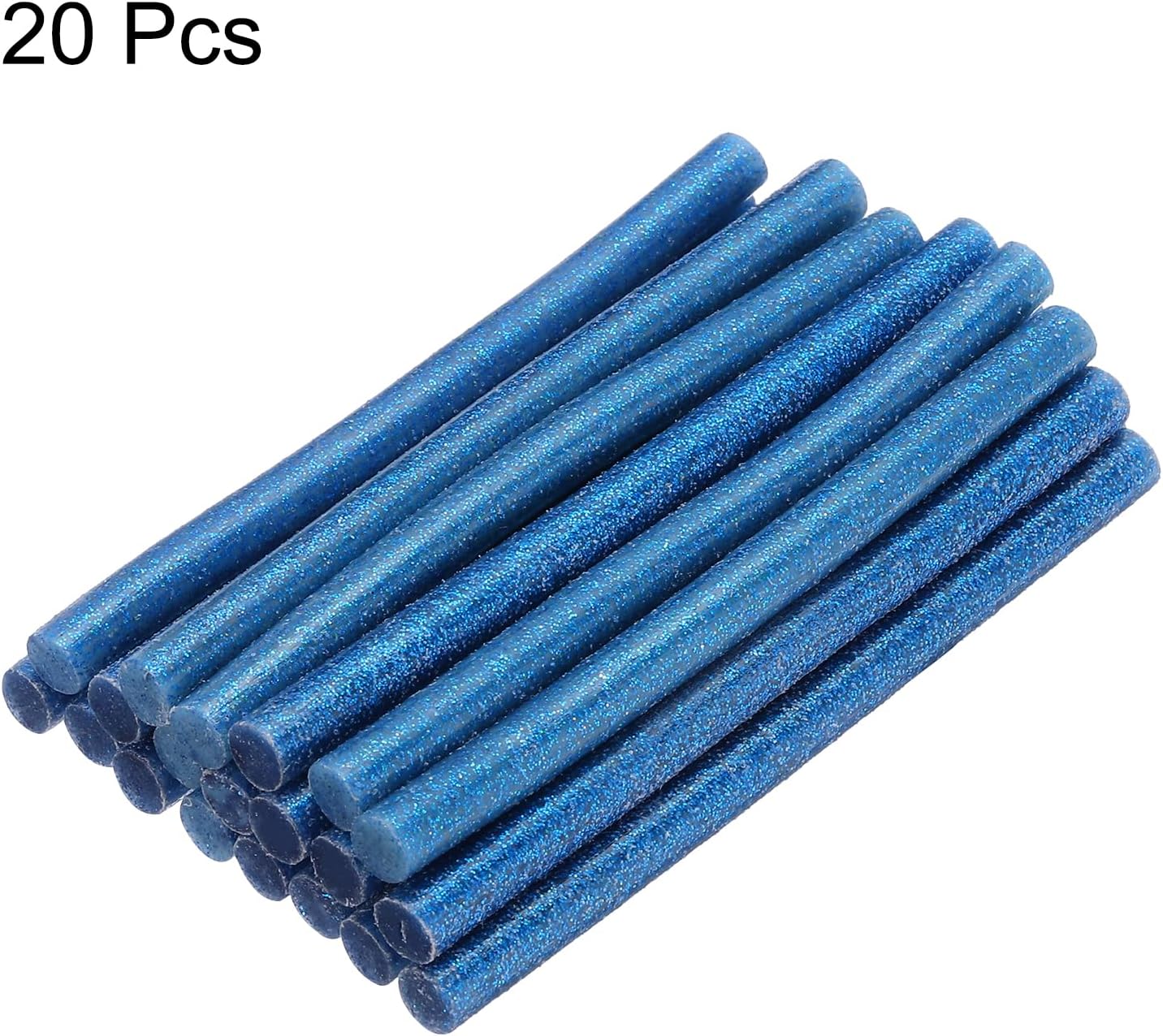 uxcell 20pcs Hot Glue Sticks for Glue Gun 7mm/0.28-inch x 4-inch Mini Hot Melt Adhesive Glue Stick Glitter Blue