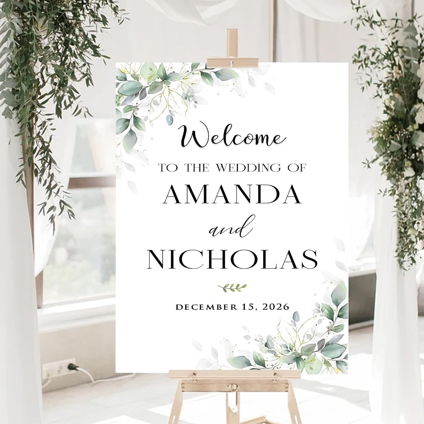 Personalized Wedding Welcome Sign, Wedding This Way Sign Outdoor, Welcome Sign For Wedding Entrance, Welcome Sign Wedding Decoration, Easel Stand For Wedding Sign