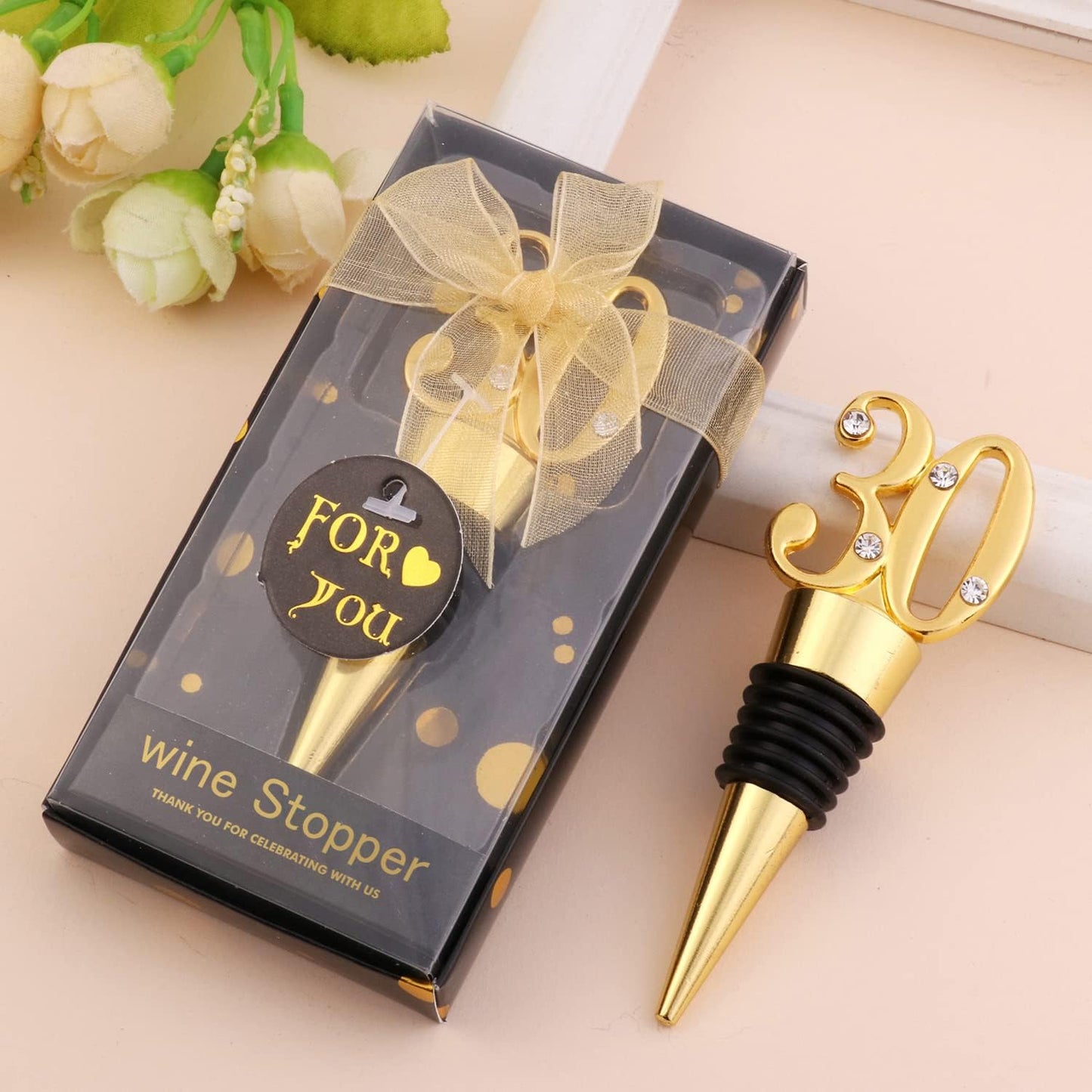 24 Pack 30th Birthday Favors For Guests 30 Wine Bottle Stoppers With Gift Box For Wedding Anniversary Party Favor Decoration Gifts