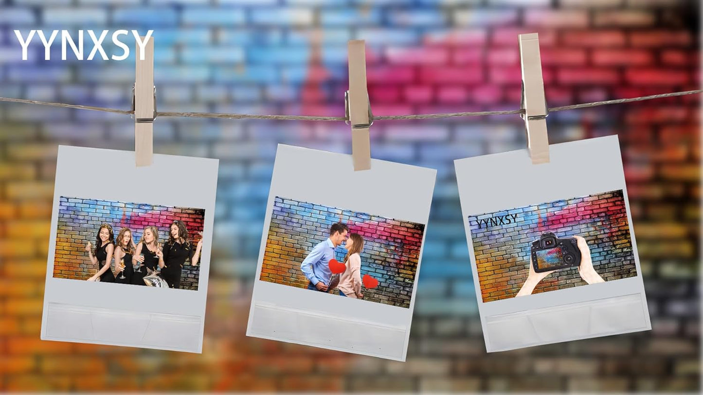 YYNXSY Colorful Brick Wall Photo Backdrop Retro Theme Stone Brick Wall Background Brick Design Microfiber Background Brick Decoration Brick Party Decoration Photo Background 7X5FT YY-24