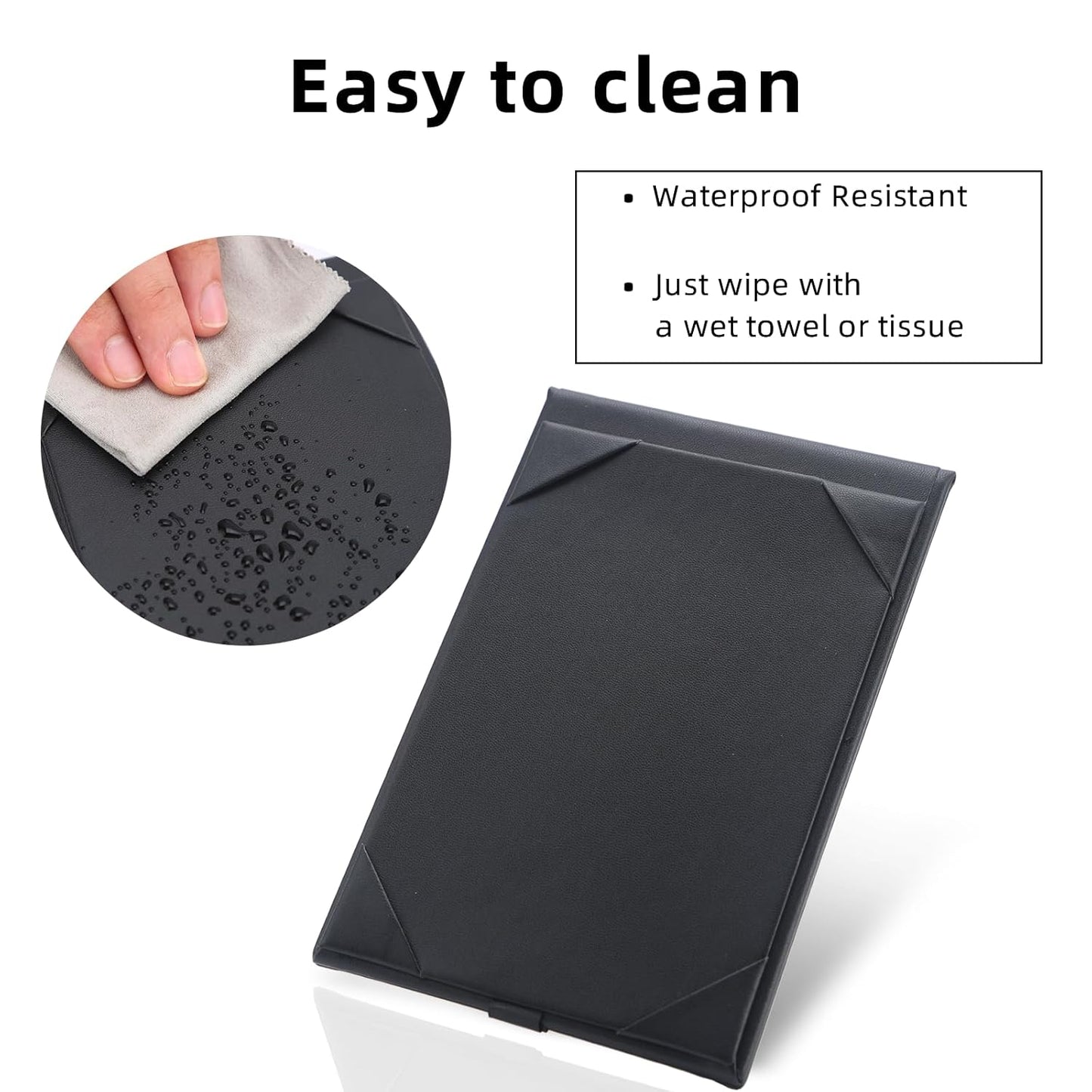 Menu Covers - Set of 10 Double-Sided Table Tent Cards for Restaurant, Dinner Party, and Bar Menus - Includes Bill Holder and Reserved Seating Signs - Easy to Clean and Foldable (10, 4"x6")