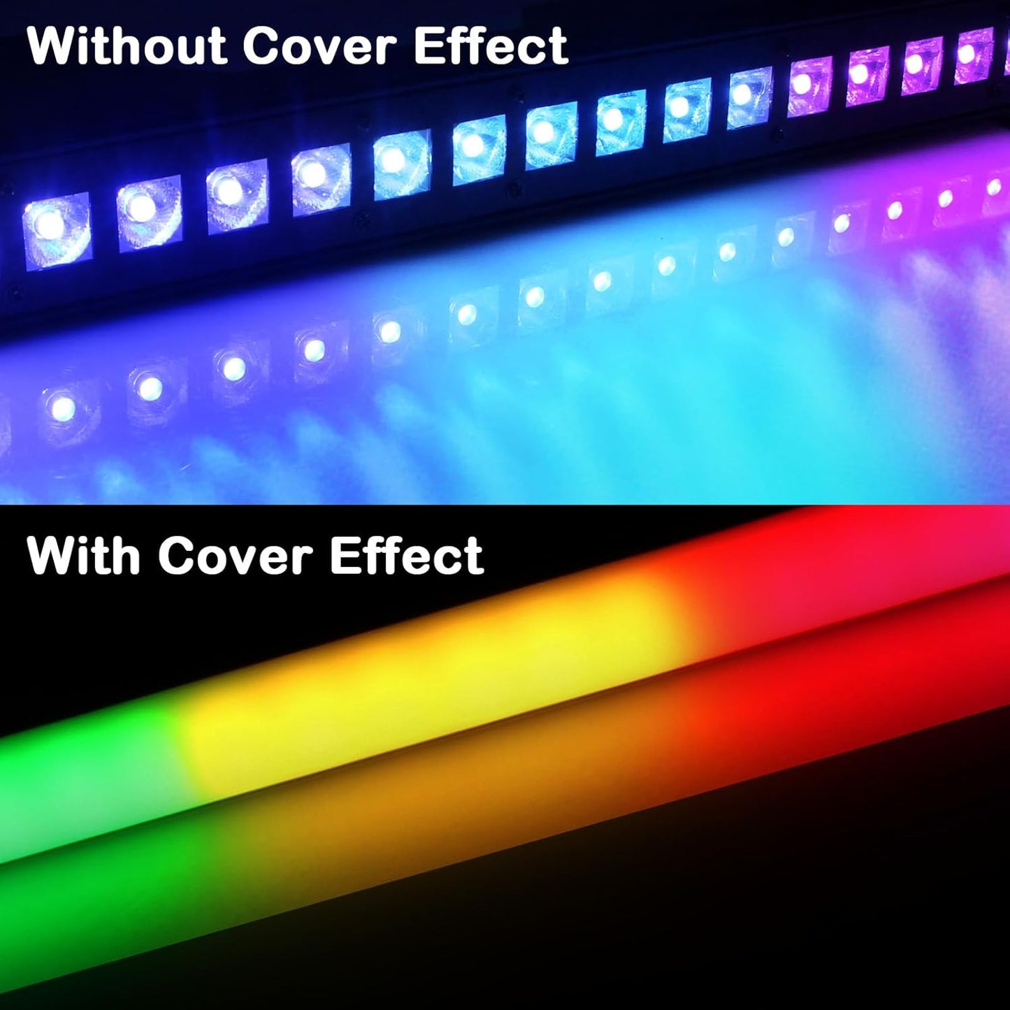 LED Stage Wash Light Bar - OPPSK 120W 36LEDs RGBW DMX Light Bar with Detachable Cover Chasing Function 41 Static Colors & 56 Shows LED Beam Light for Wedding Church DJ Live Events Stage Lighting