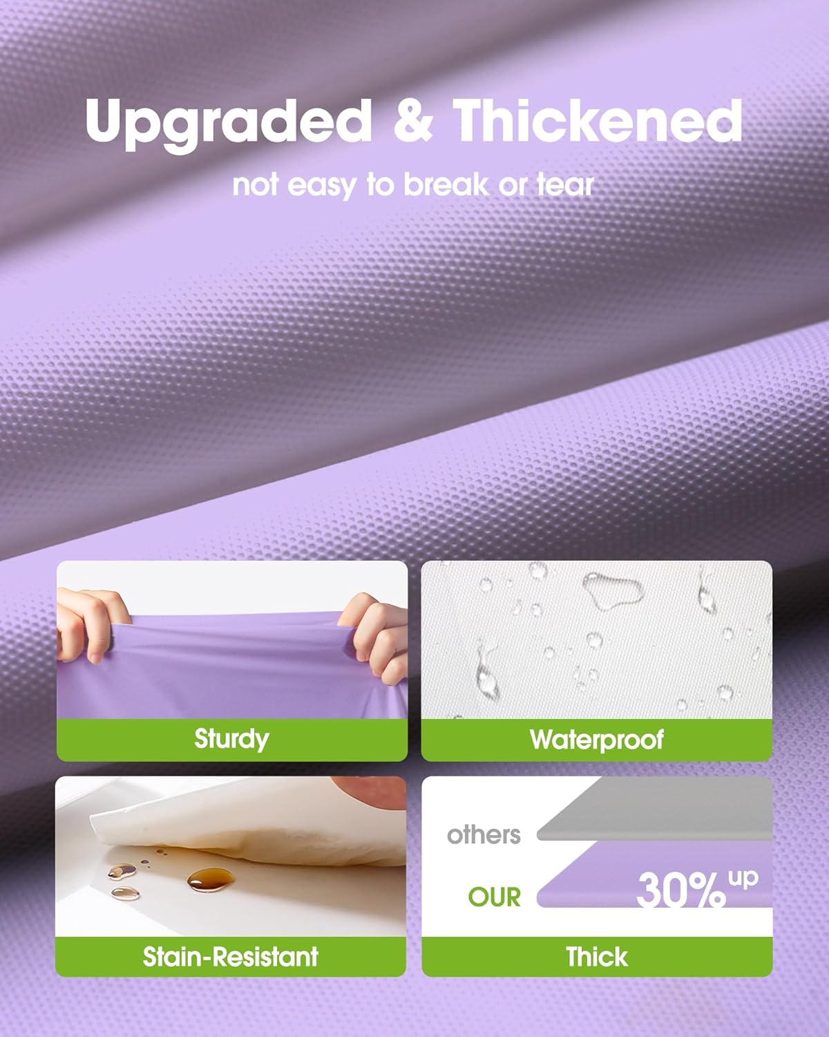 Pureegg Plastic Table Cloth Disposable 10 Pack, 54 x 108 Inch Table Cloths, Easter Party, Decorative Tablecloths, Rectangle, Light Purple, Pastel, Plastic Cover, Leakproof & Sturdy, Lilac, Lavender