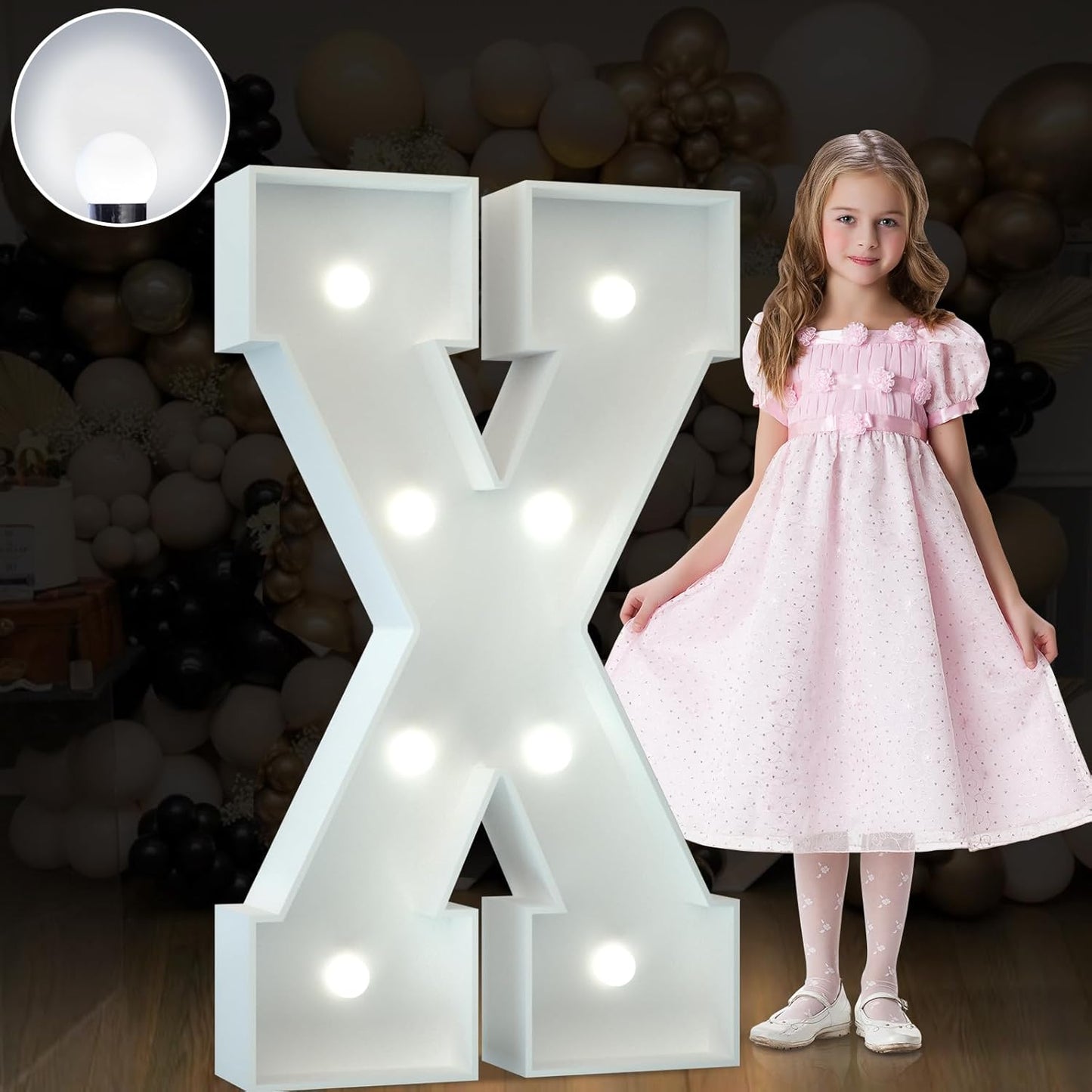 Marquee Letters 3 Feet Tall Large Light Up Letters Baby Shower Decorations Wedding Engagement Proposal White Party Decorations Marry Me Sign XOXO Big Cardboard Backdrop X