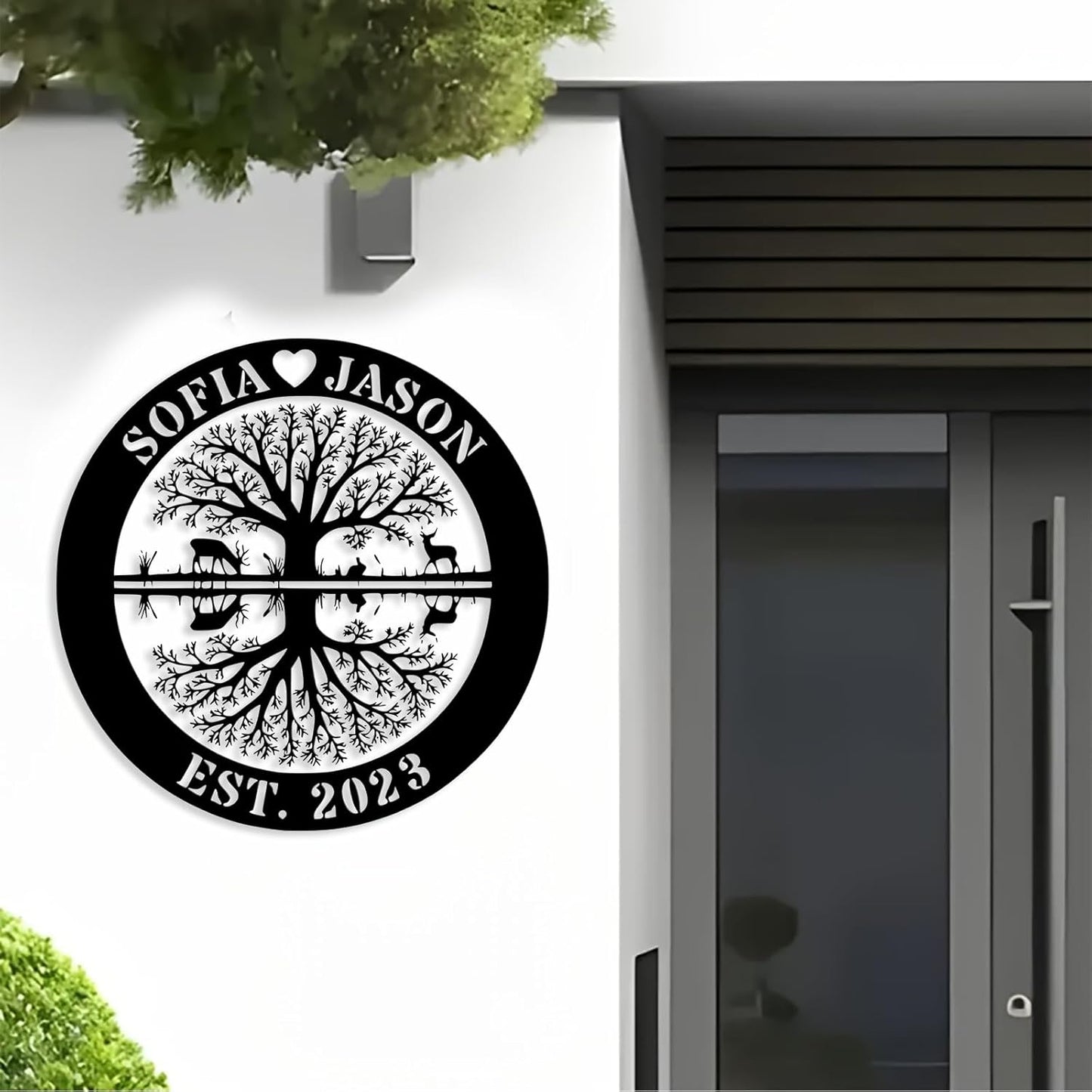 Personalized Tree of Life Metal Sign Wall Art Decor, Custom Wedding Gifts for Couples, Custom Family Name Sign, Christmas Valentine's Day Housewarming Gifts