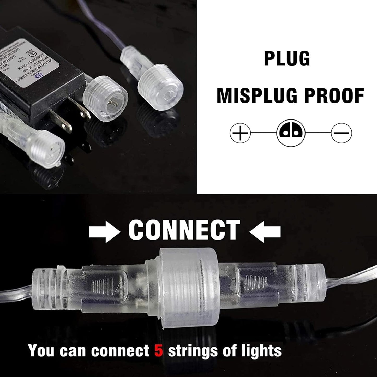 Dazzle Bright Christmas Lights Outdoor, 288LED Meteor Shower Rain Lights 12 Inch 8 Tubes, Waterproof Plug in Falling Icicle Light Christmas Decorations for Xmas Tree Yard House Decor (White)