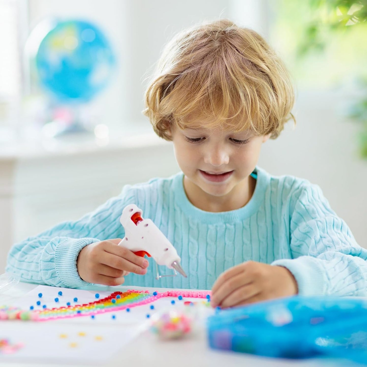 uxcell 20pcs Hot Glue Sticks for Glue Gun 11mm/0.43-inch x 4-inch Mini Hot Melt Adhesive Glue Stick Glitter Rose Red