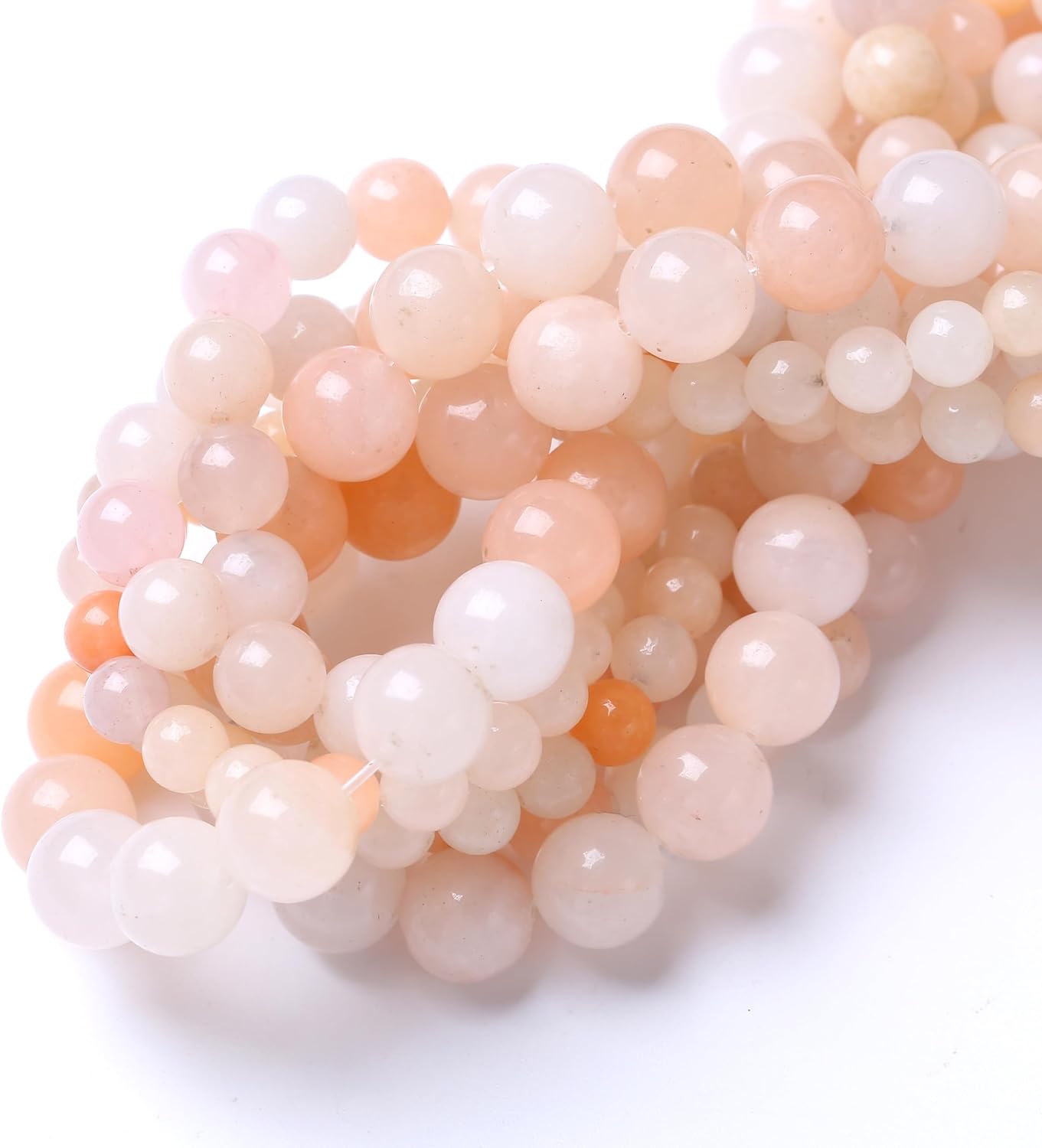 Streamer Powder Stone Beads for Jewelry Making DIY Craft Gemstone Beads Kit (8mm, 45pcs) Cosmic Crystal Pebbles for Bracelets, Necklaces, Home Decor