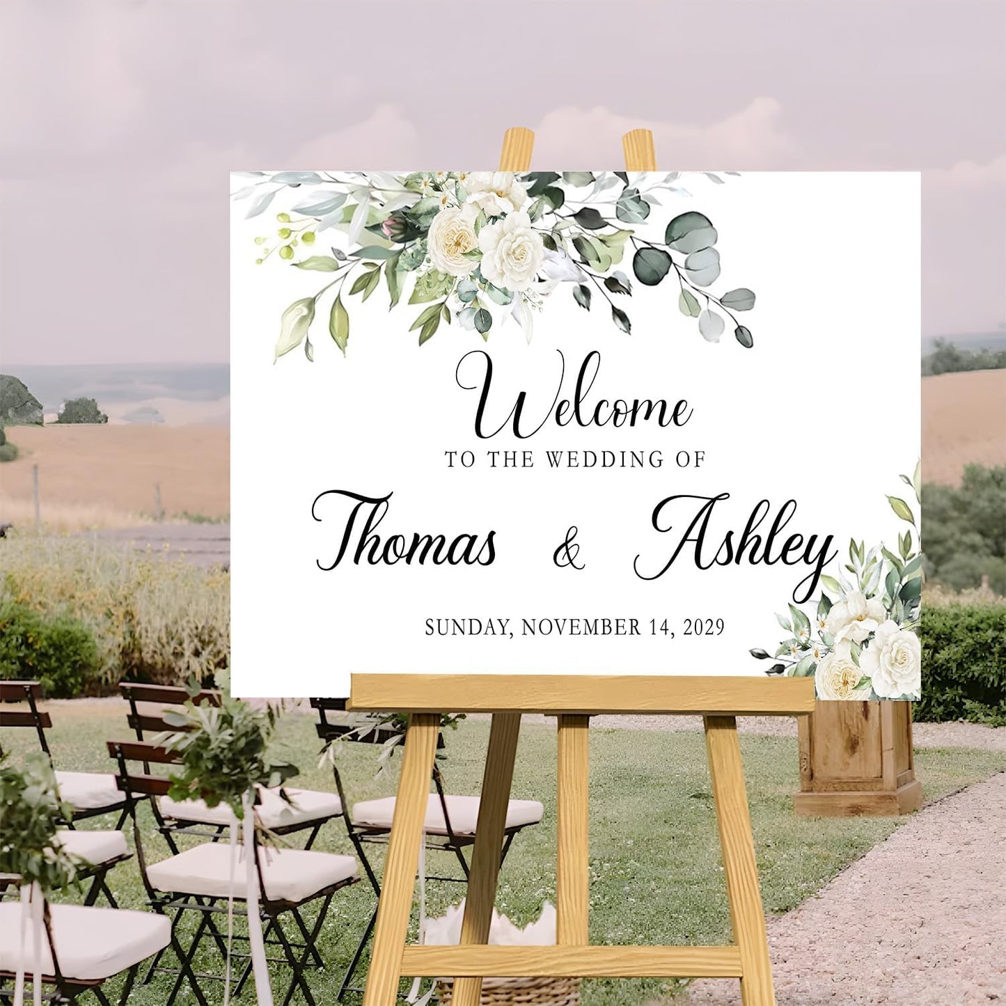 Personalized Wedding Welcome Sign, Rustic Wedding Decorations For Ceremony, Wedding Memorial Sign, Wedding Entrance Sign, Welcome Sign For Wedding Entrance