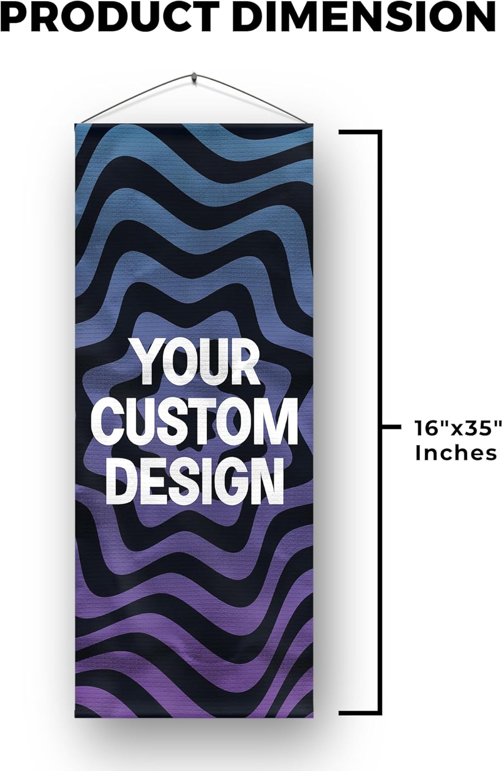 DreamController Custom Hanging Canvas Wall Art Decor(16" X 35" Set of 1) I Customize your Canvas Picture Banner Ready to Hang for Bedroom, Livingroom & Office | Made in USA | Fast delivery | HD Print