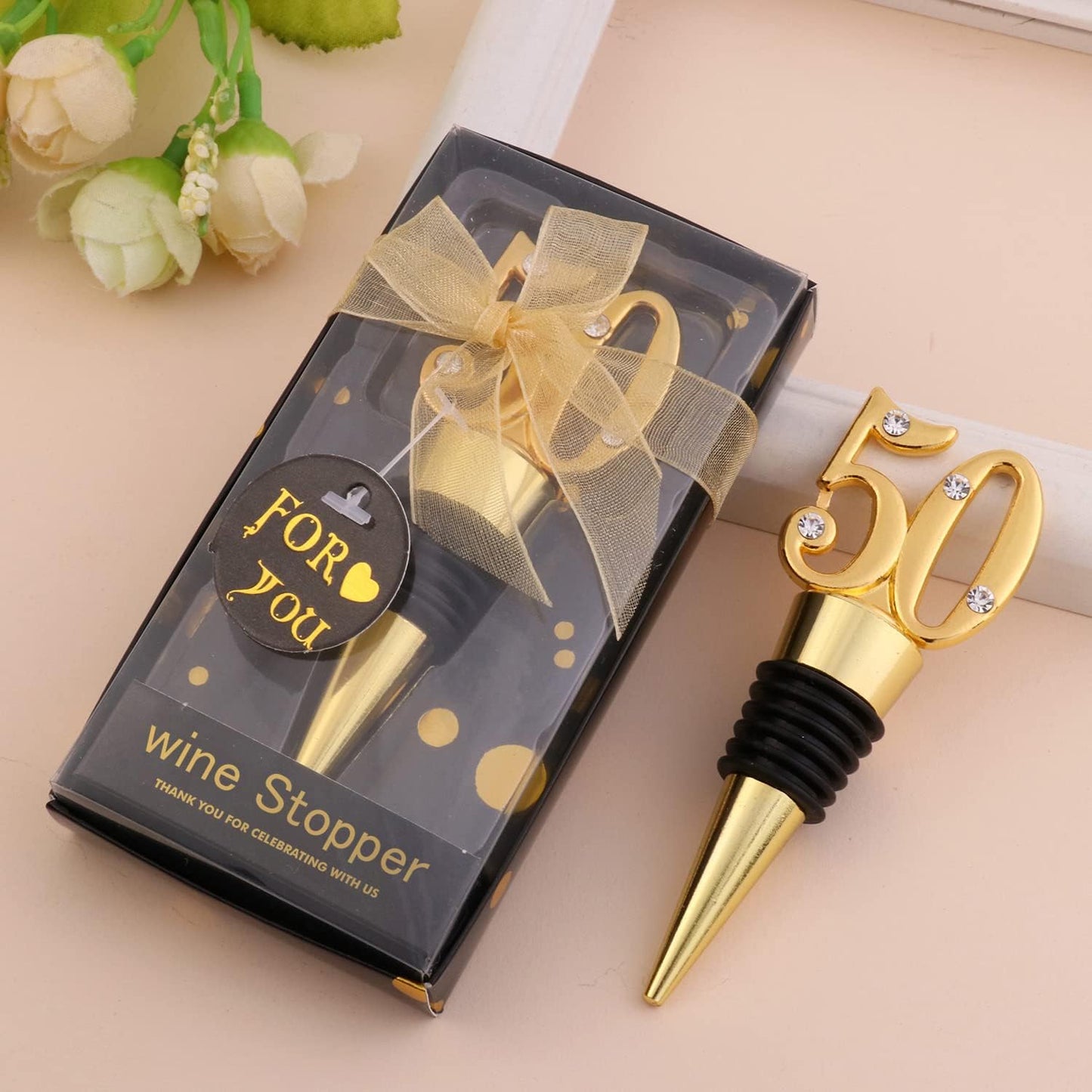 24 Pack 50th Birthday Party Favors For Guests 50 Years Old Wine Bottle With Gift Box For 50th Wedding Party Favor Souvenirs Decoration