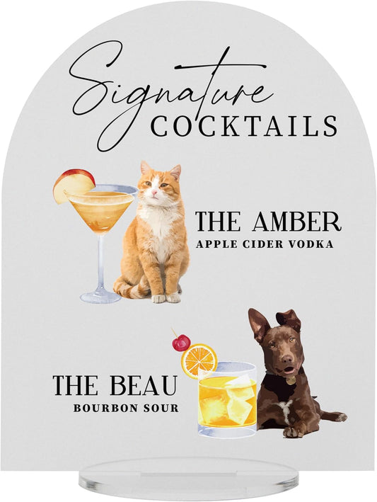 Pet Signature Drink Wedding Signs