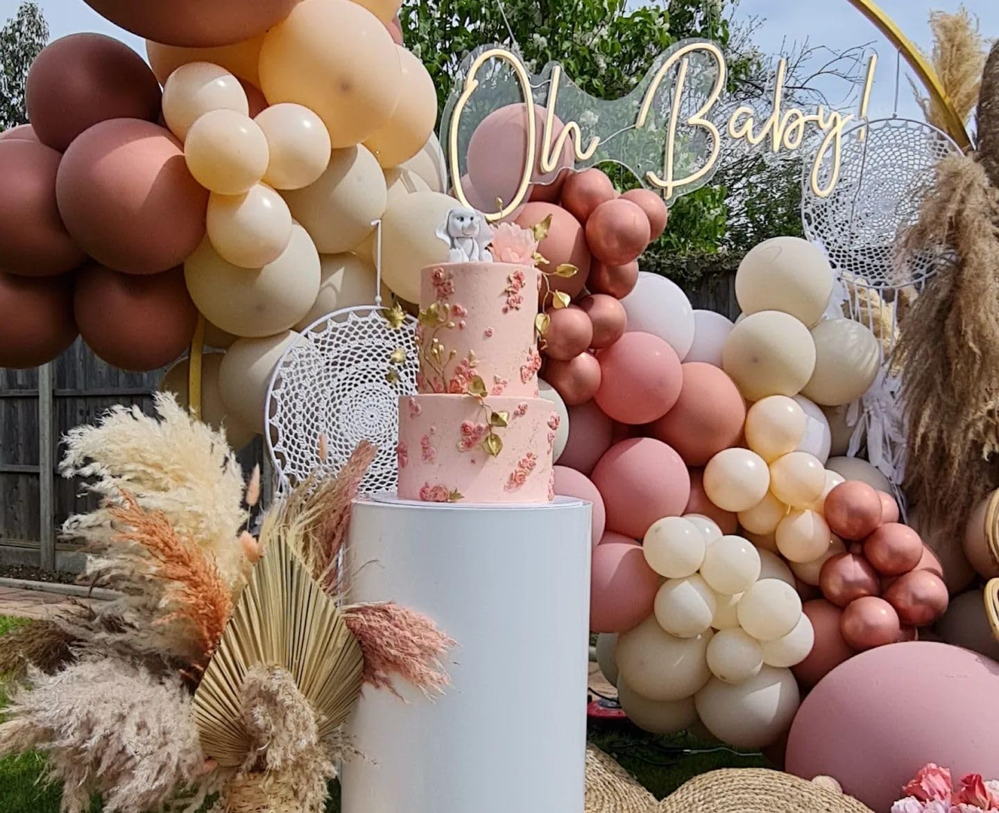 Dusty Pink Balloons - 12 Inch Blush Pink Metallic Chrome Rose Gold White Sand Nude Balloons for Bridal Baby Shower Girls Boho Birthday Wedding Decorations