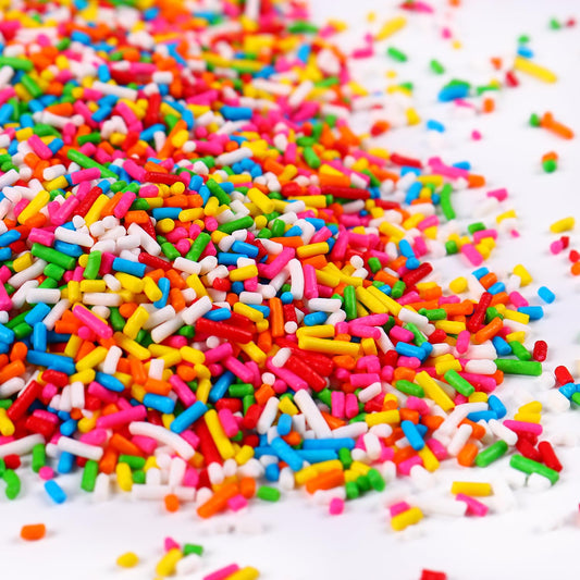 Rainbow Sprinkles for Cake Decorating, Edible Jimmy Bulk, Sprinkles Candy for Cake, Cupcake, Cookies, Macaron, and Ice Cream Topping(120g/4.23oz)