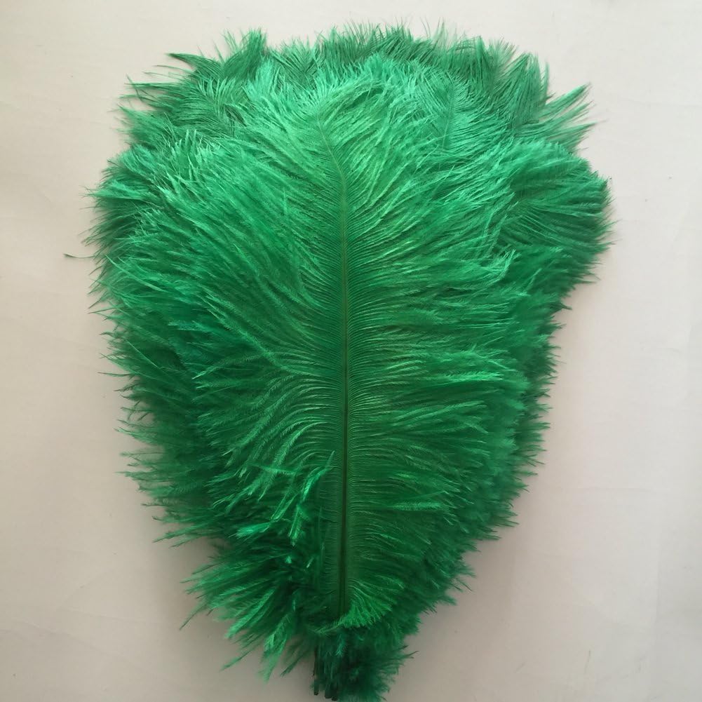 KOLIGHT 40pcs 12''~14''(30~35cm) Natural Ostrich Feathers for DIY Home Wedding Party Office Decoration (Dark-green)