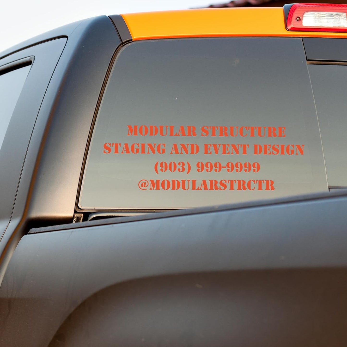 EGD Custom Business Car Decal for Windows or Vans | Personalized Vinyl Stickers with Name, Contact & Website | Waterproof Lettering | 5 Sizes, 25 Colors, 9 Fonts