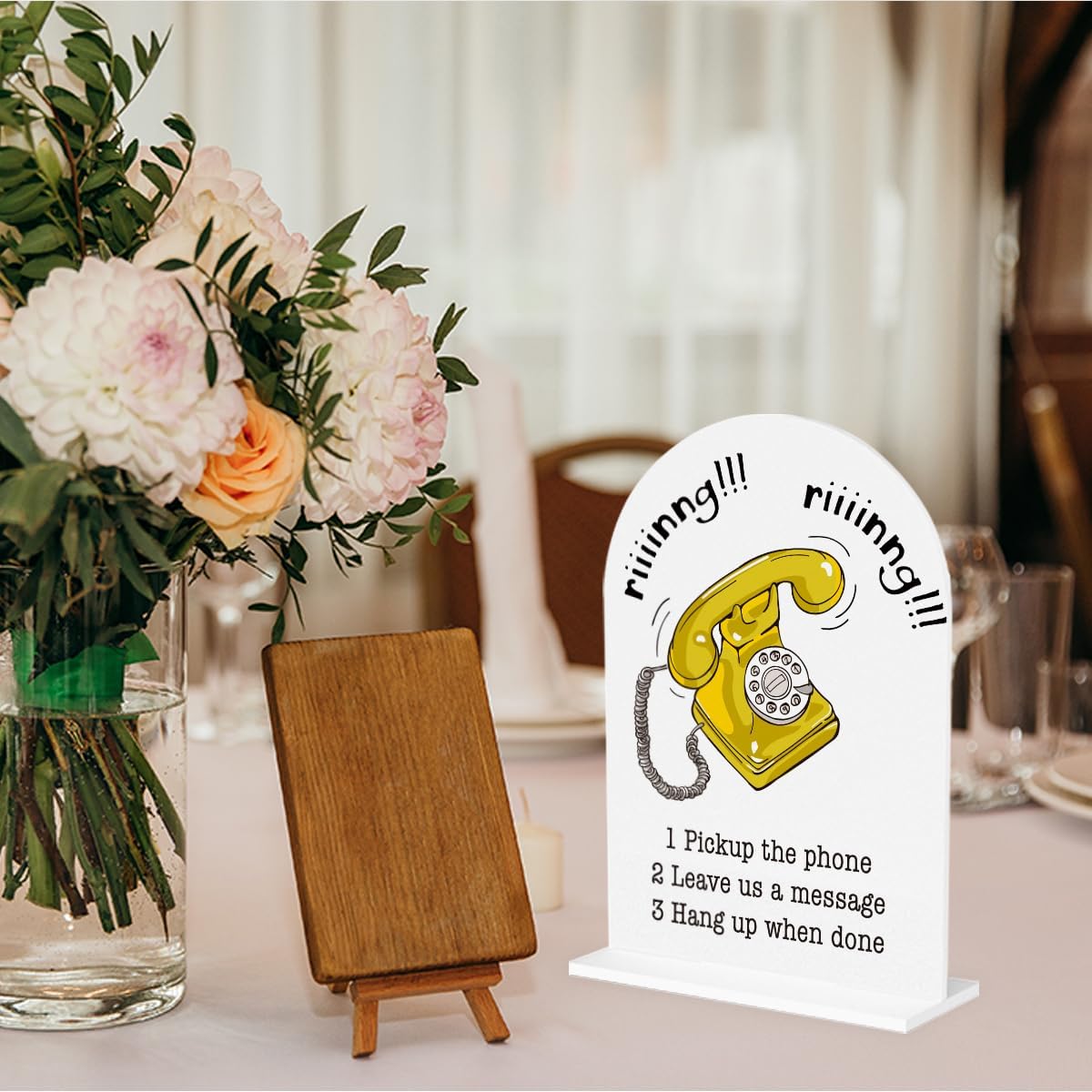 Wedding Audio Guest Book Sign Acrylic Arch Wedding Bridal Shower Baby Shower Welcome Table Signs for Ceremony and Reception Decor 7 x 5 Inches