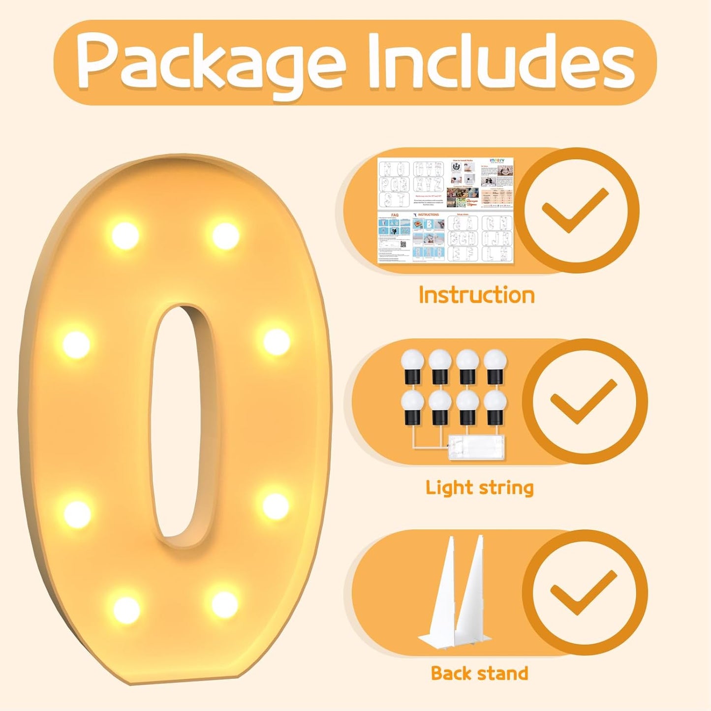 Marquee Letters 3 Feet Tall Large Light Up Letters O Happy Birthday Decorations Marry Me Engagement Party Decor Yellow Light Birthday Decorations Balloon Arch Kit Foam Sign O