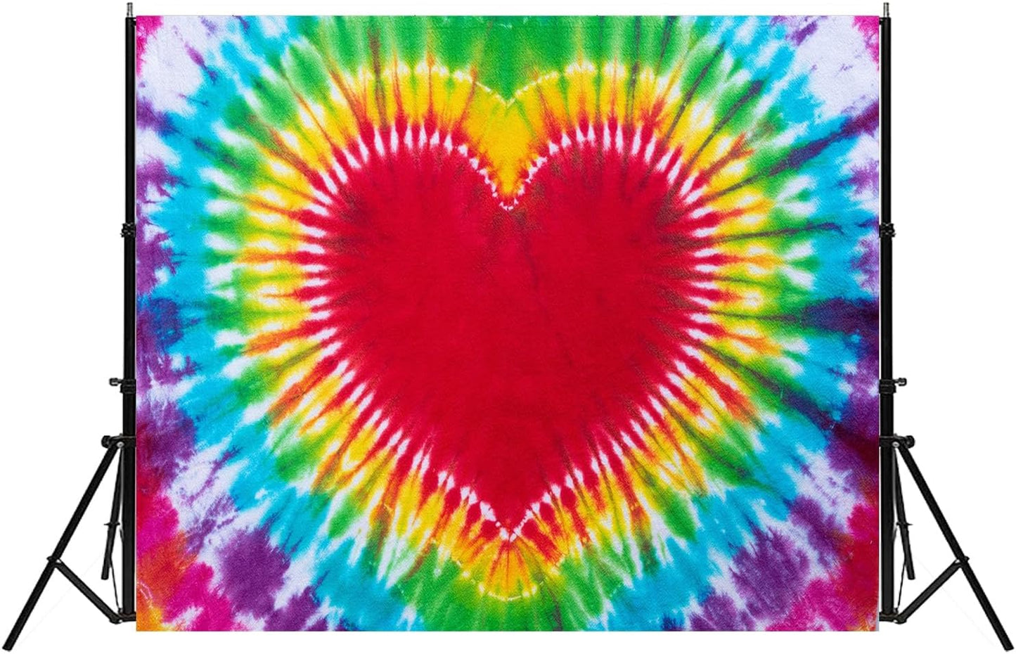Hippie Backdrop 6x4ft 60s 70s Backgrounds Tie Dye Theme Party Decorations Hippie Supplies Photo Booth Props