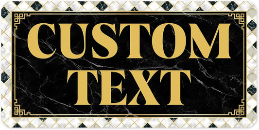 Custom Sign, Custom Street Sign, 11 Font Colors, 13 Font Styles, 4 Hole Options, 22 Sizes, 9x18 Inches, Rust Free DiBound, Fade Resistant, Made in USA by My Sign Center (Marble Tile)
