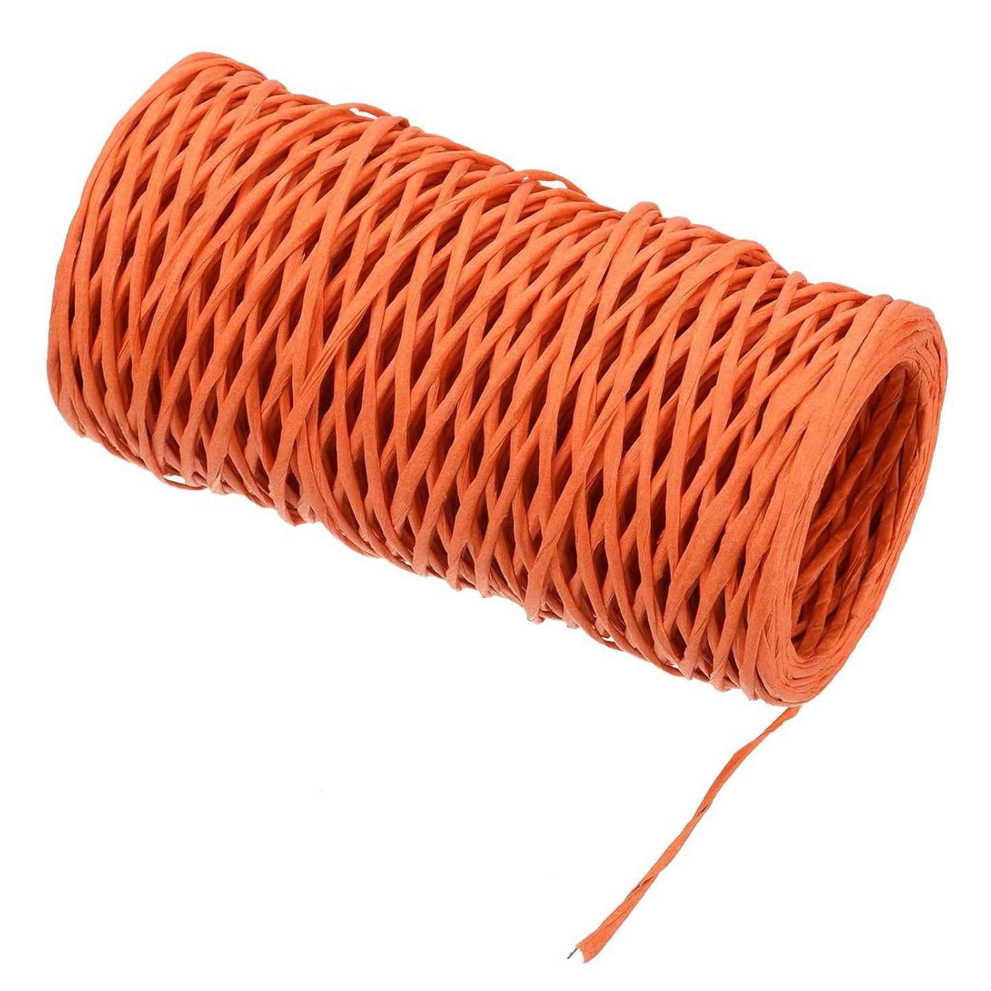PATIKIL 164 Feet Floral Bind Wire Wrap Twine, 1mm Florist Wire Iron Wire Paper Covered Vine Wrapping Binding Wire for Flower Bouquets, Orange