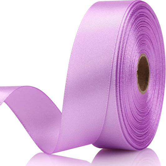 Lilac Purple Ribbon 7/8 Inch 30 Yards Satin Craft Ribbon-Single Face Polyester Ribbon for Handmade Roses,Gift Wrapping,Timeless Flower,Bouquets,Wedding and Party Decoration