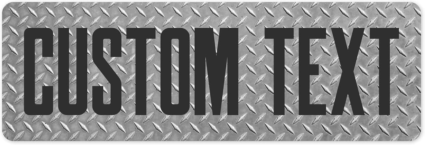 Custom Sign, Custom Street Sign, 11 Font Colors, 13 Font Styles, 4 Hole Options, 22 Sizes, 6x18 Inches, Rust Free DiBound, Fade Resistant, Made in USA by My Sign Center (Diamond Metal)