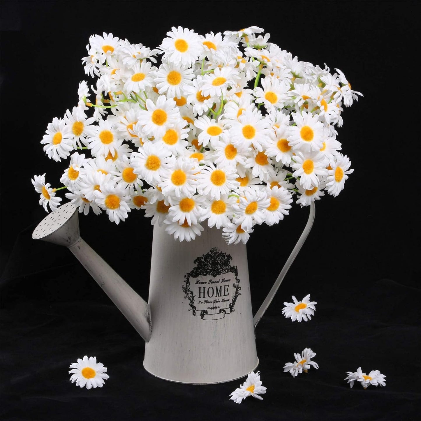 AmyHomie Artificial Flowers, Silk Daisy, Artificial Gerber Daisy for Home Decoration, Artificial Daisy for Wedding Decoration (White)