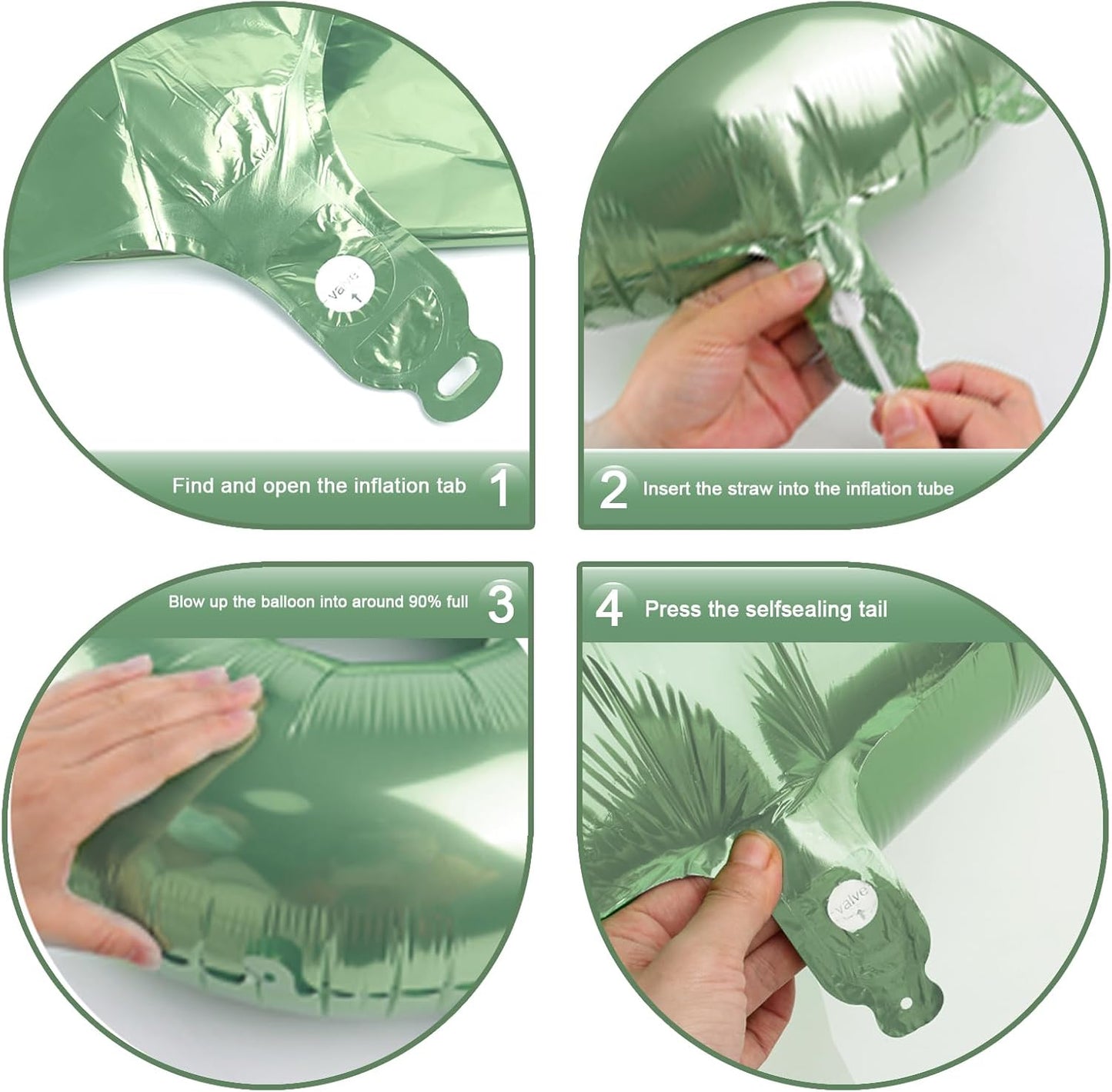 Large 40 Inch Sage Green 3 Number Balloon, 3 13 23 30 33 36 38 Oliver Green Birthday Party Decorations, Numbers Three Foil Balloons for Anniversary Party Graduations Celebration Supplies