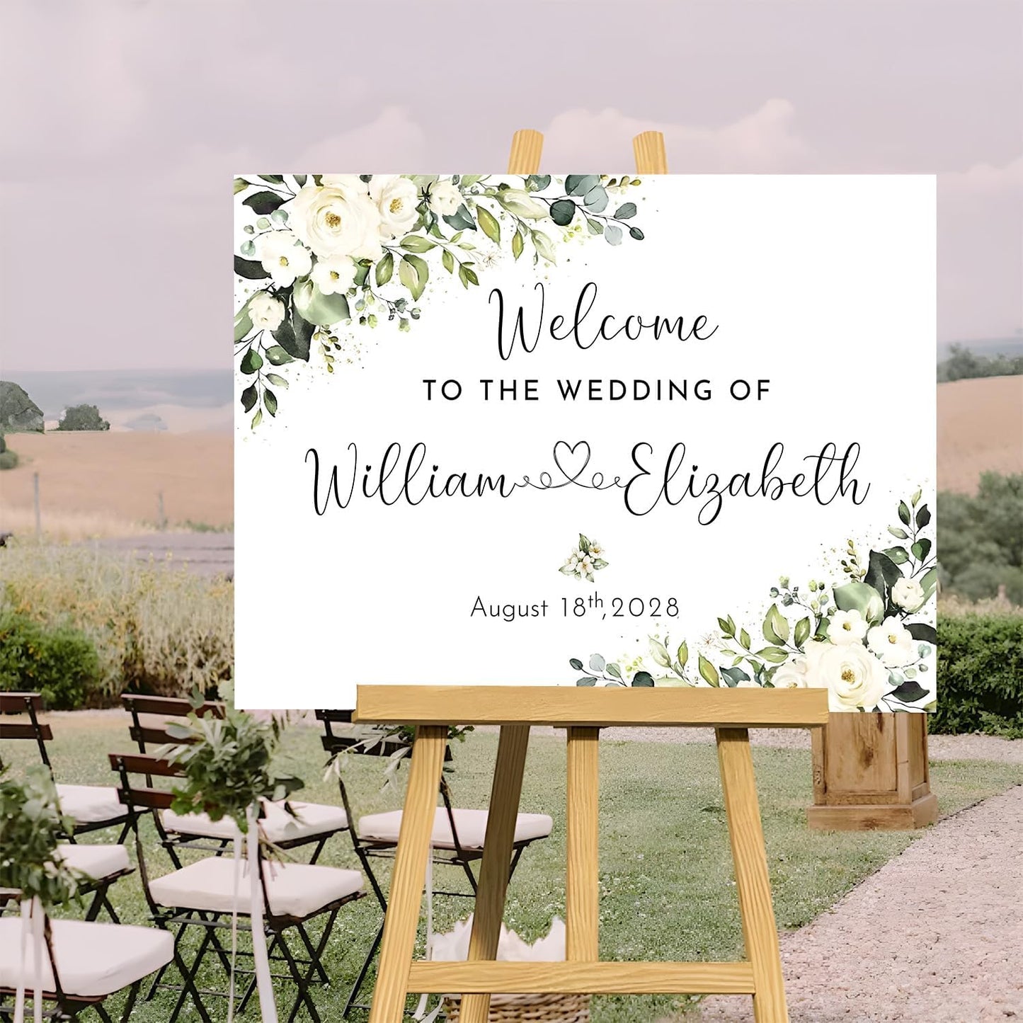 Welcome To Our Wedding Welcome Sign Personalized, Reserved Signs For Weddings, Rustic Wedding Decorations For Ceremony, Weddings Memorial Sign Decoration For Ceremony
