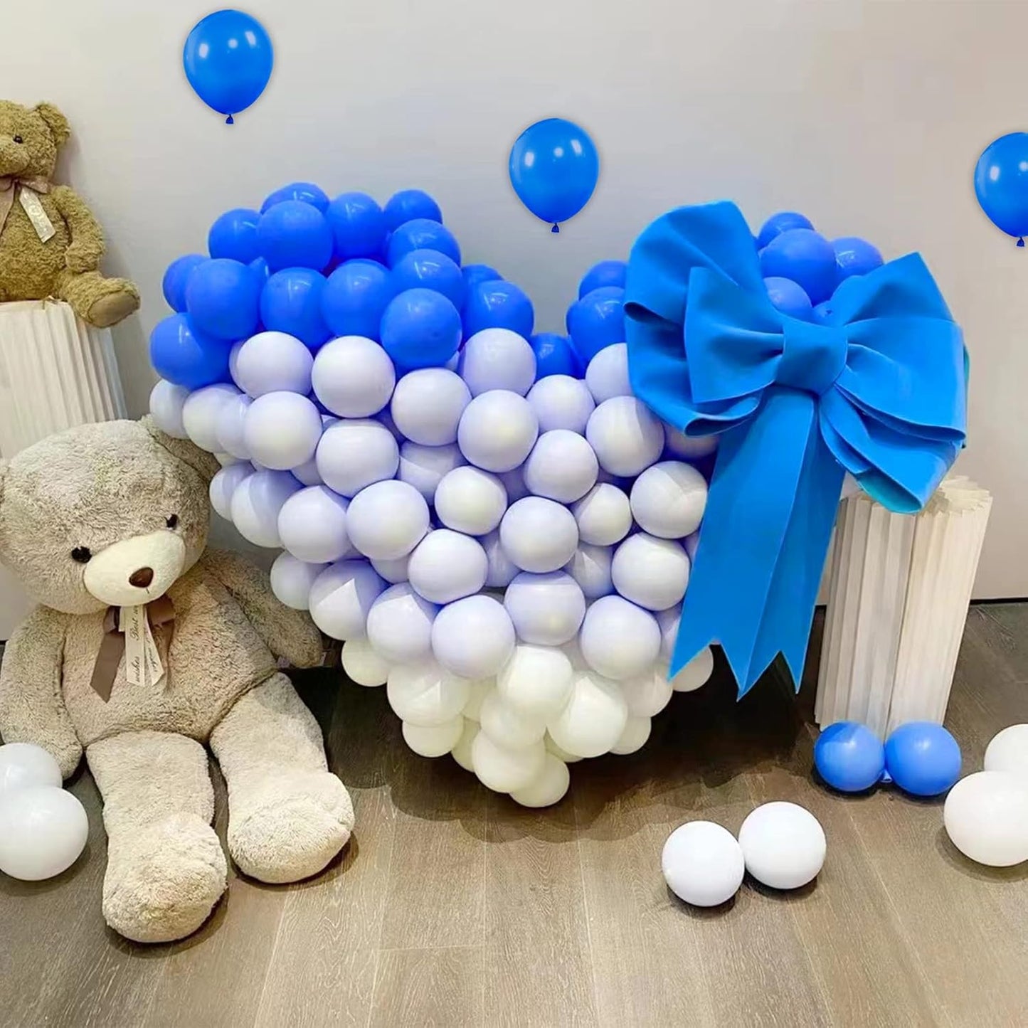 KAWKALSH 200pcs Dark Blue Balloons 5 Inch, Small Mini Latex Balloons for Party Birthday Baby Shower Anniversary Festival Arch Garland Decoration