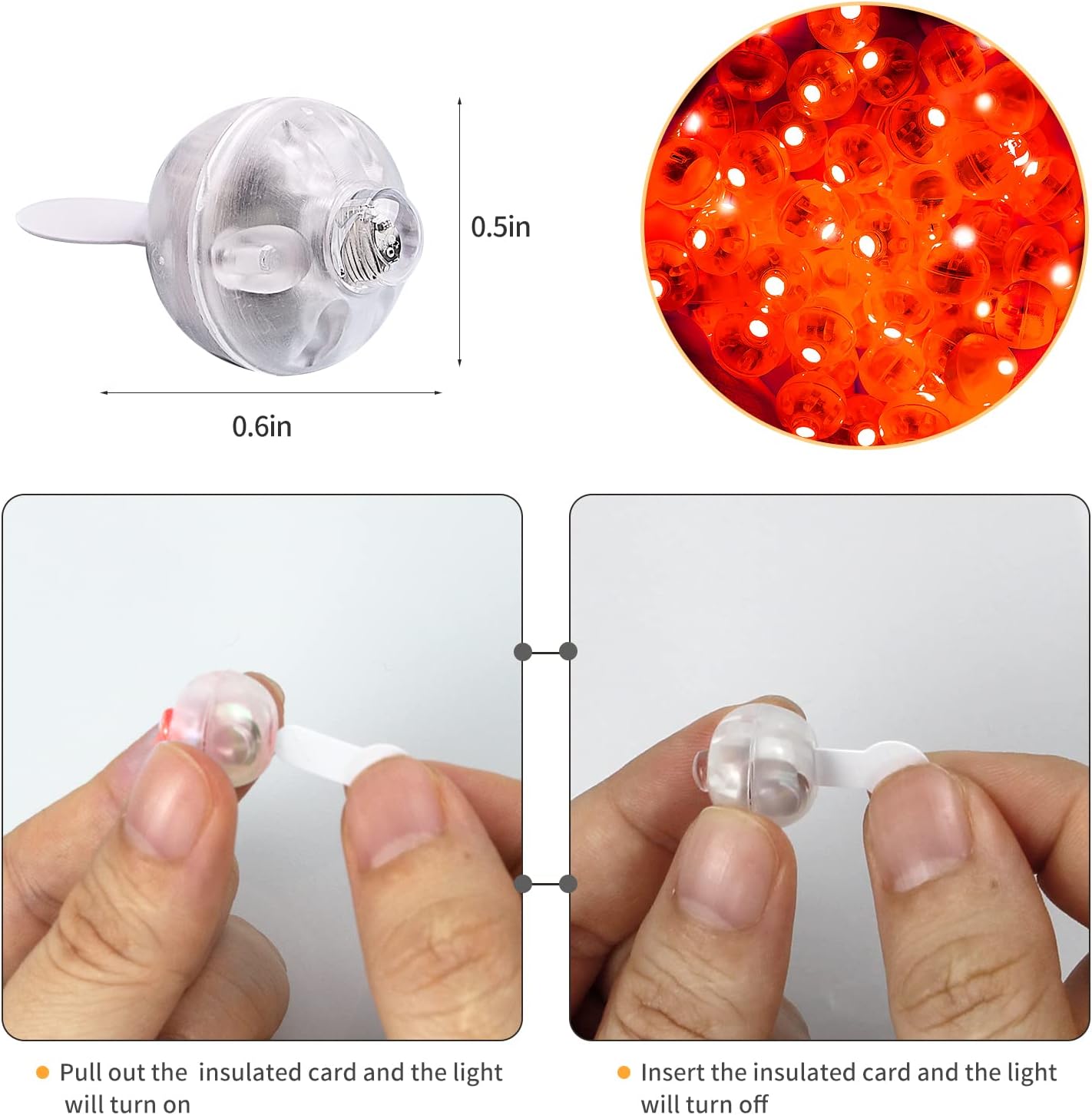 200pcs Red LED Balloon Lights, Mini Led Lights Small Round LED Ball Lamp for Paper Lantern Balloons Indoor Outdoor Party Event Fun Birthday Party Supplies Wedding Halloween Christmas Decoration