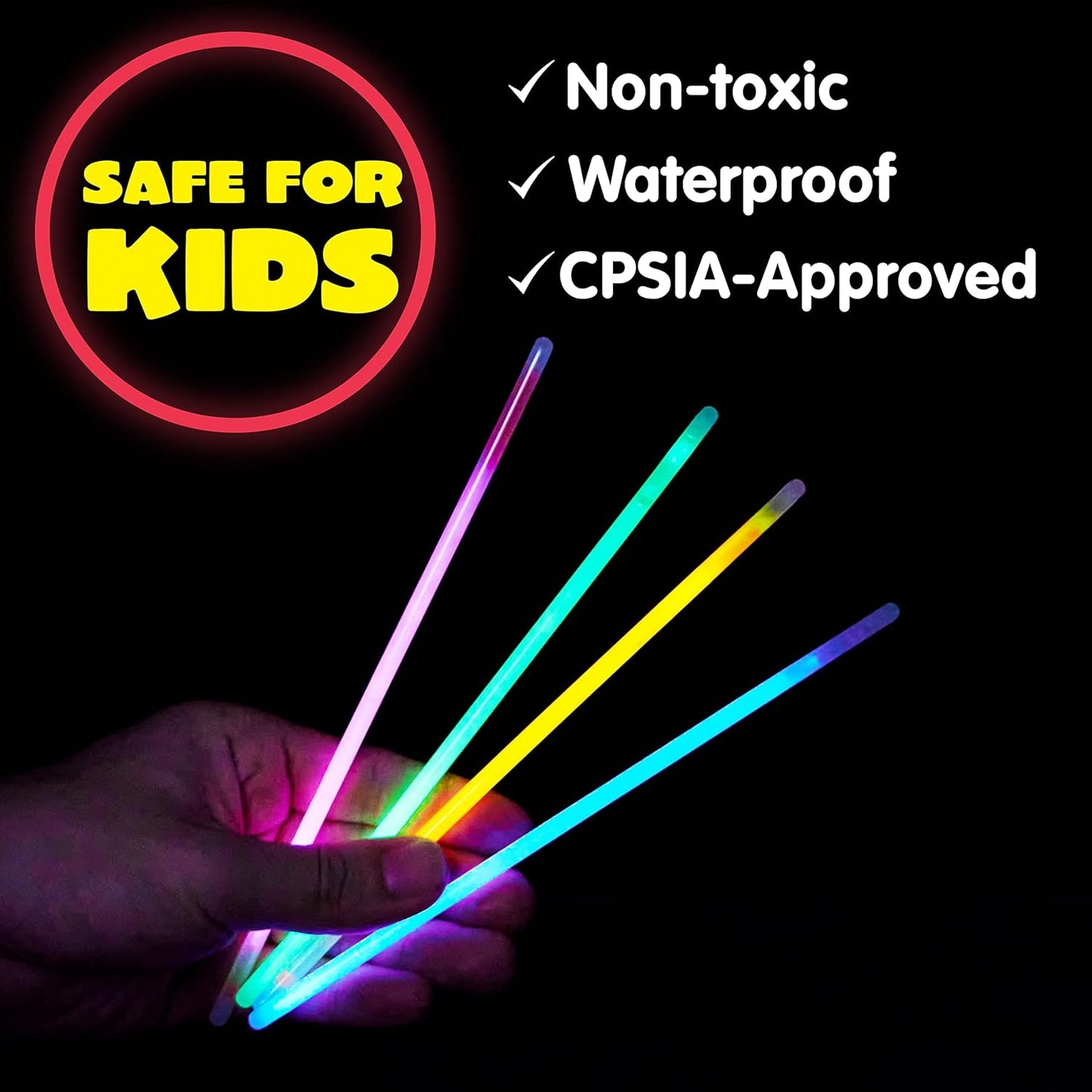 JOYIN 800 Pcs 8" Glowsticks, Halloween Supplies Pack, Bracelets Necklaces, Glow in the Dark Party Favors, Easter, Christmas, Football Party Supplies