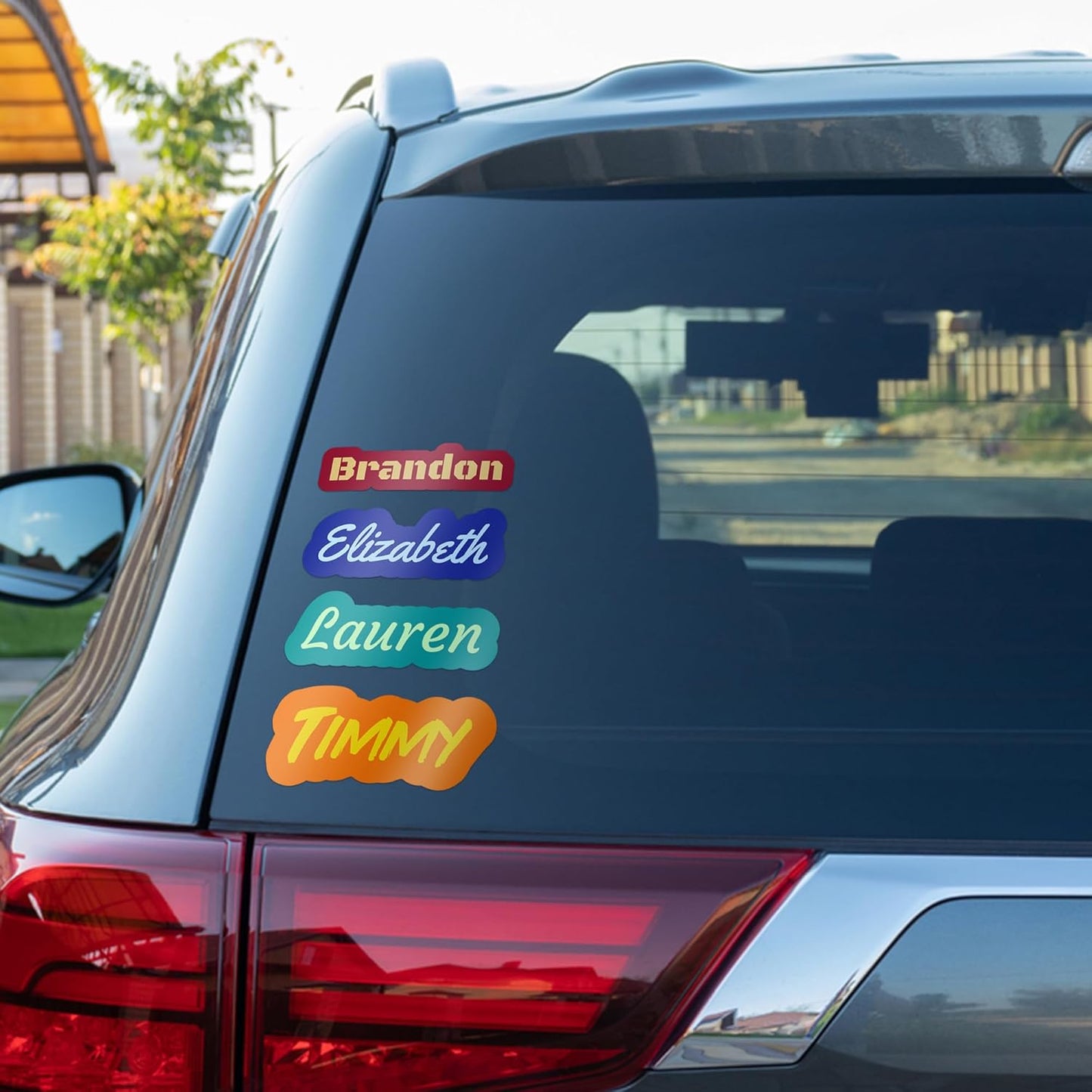 VulgrCo Custom Name Vinyl Stickers - Customizable Full Color Print Text Personalized to You Decal for Water Bottle, Phone, Bumper, Window, More! Waterproof, Dishwasher Safe, UV and Fade Resistant