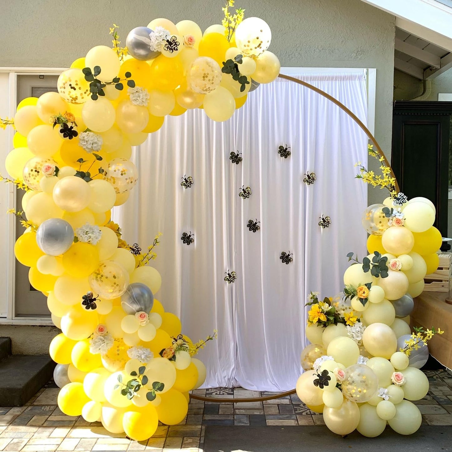 110pcs Yellow Balloons 12 Inch Latex Balloon Arch Kit for Birthday Baby Shower Anniversary Graduation Wedding Party Decorations