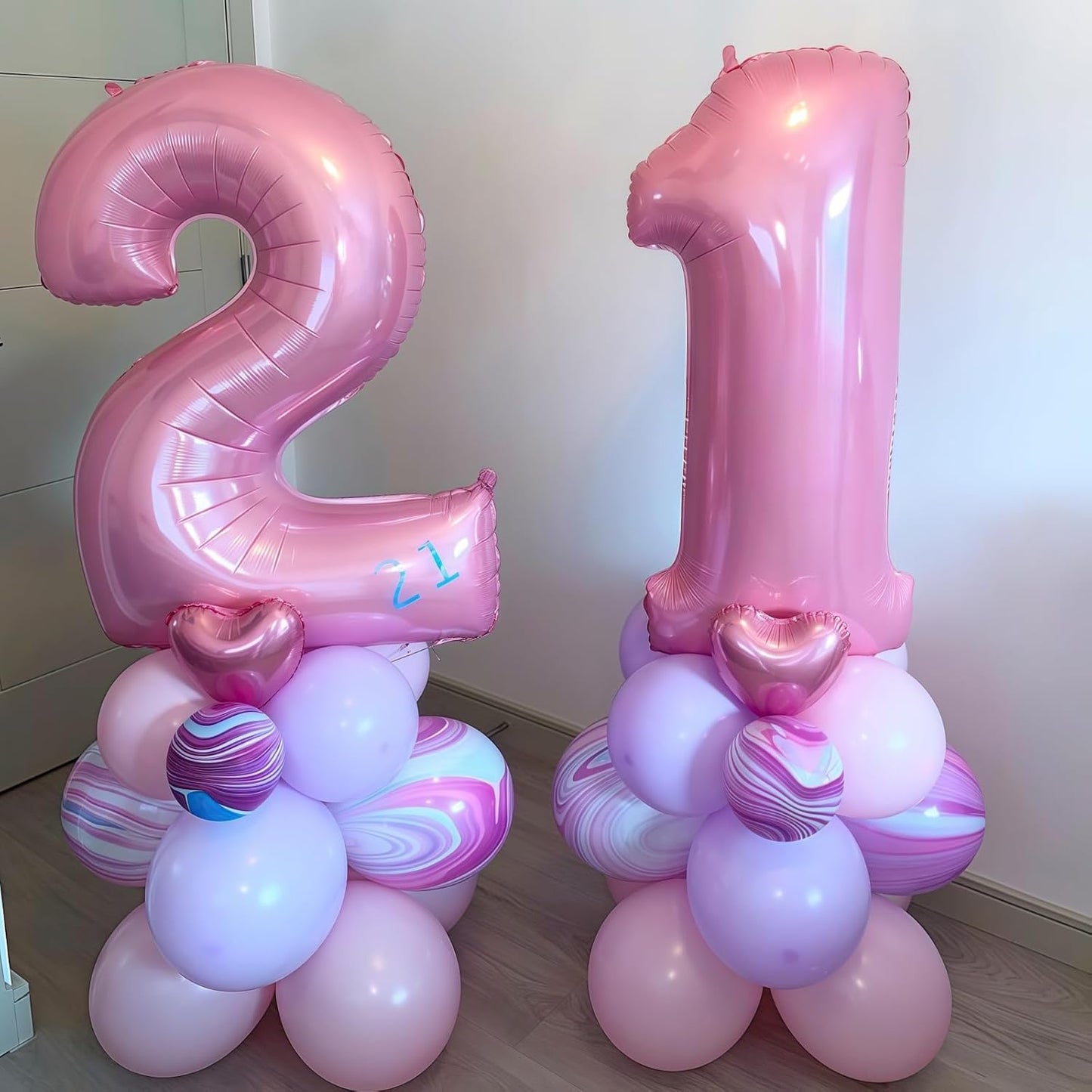 Light Pink 0 Balloon,Pastel Pink 0 Balloons Number,40 Inch Helium Foil Mylar Number 0 Balloon for Birthday Party