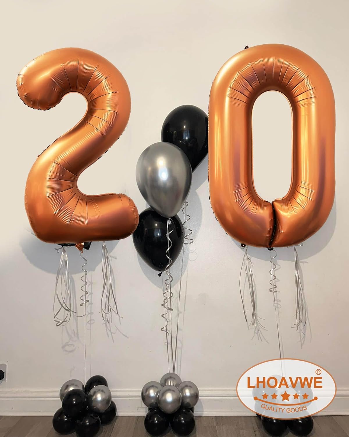 Number 24 Orange Balloons 40 Inch Giant Orange 24 or 42 Number Foil Helium Balloons for 24th Orange Birthday Party Supplies 42th Anniversary Events Decorations