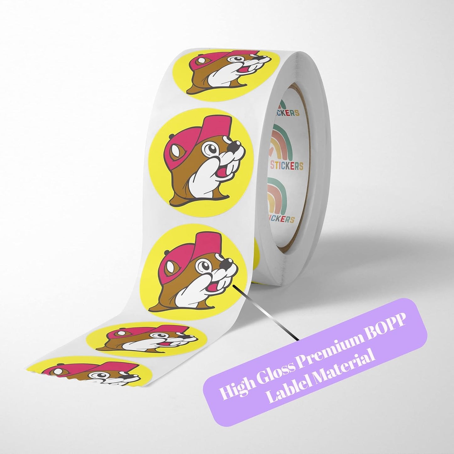 150 Custom Circle/Square BOPP Roll Labels- Personalized Stickers for Business Logo, Party, Wedding Favor, Baby Shower-Any Design Text + Image, Matte/Gloss Finish (3 * 2 Inch)