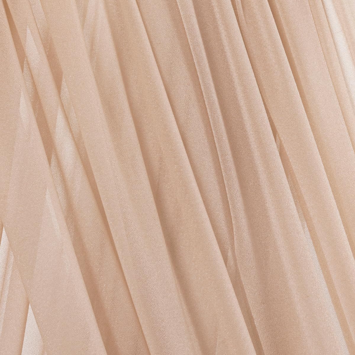 Nude Fall Elegant Arch Draping Fabric 2 Panels Outdoor 29" × 20Ft Sheer Chiffon Curtain Drapes for Wedding Ceremony Birthday Party Garden Brunch