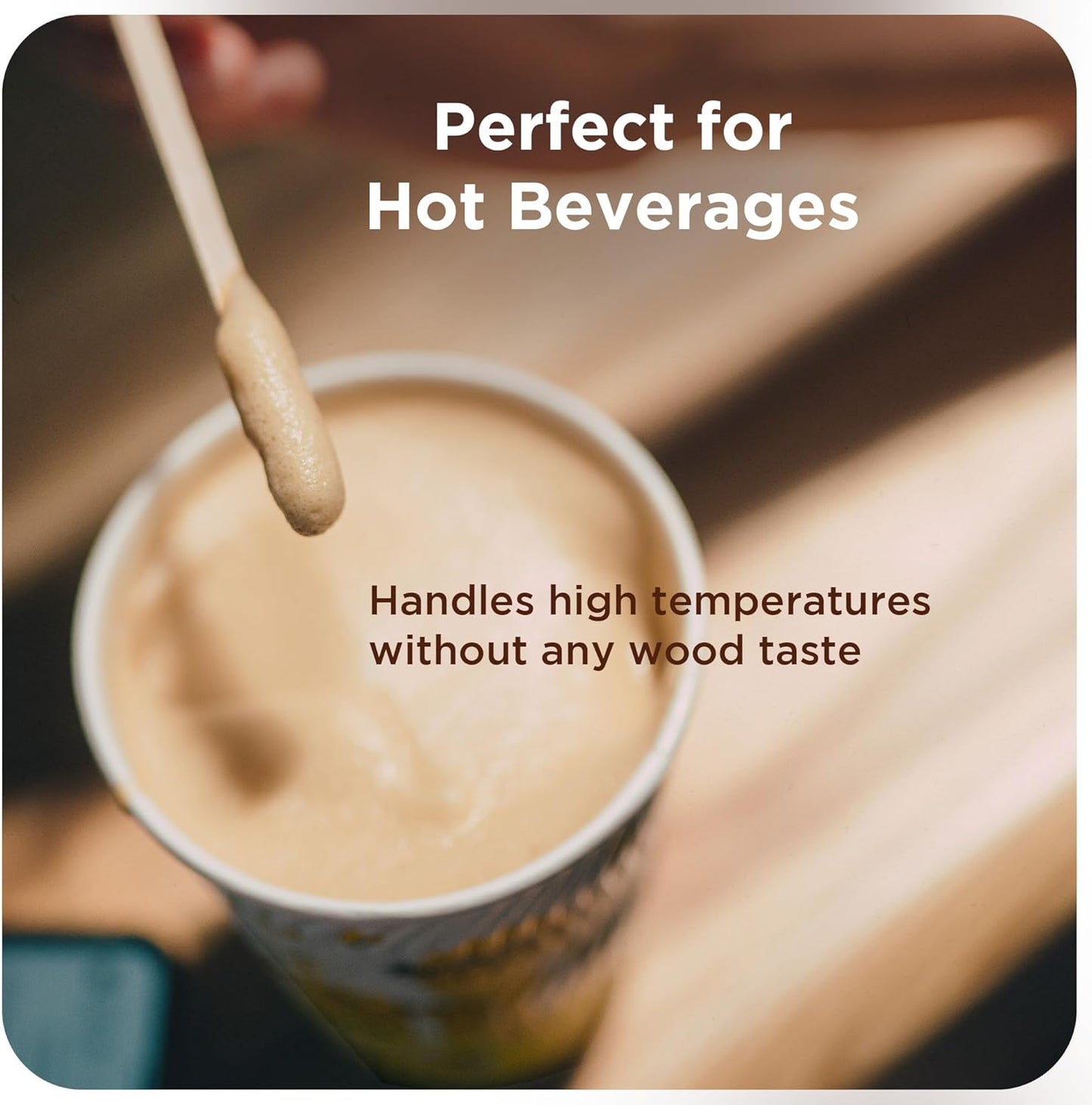 Makerstep Birch Wood Coffee Stirrers, 7 Inch Coffee Stir Sticks (1000 Pack) Eco-friendly, Sturdy Wooden Sticks. Splinter Free, Round End. Great For Your Coffee Nook