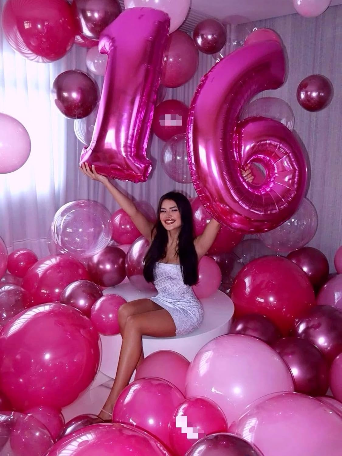 2026 Rosy Purple 40 Inch Mylar Foil Number 6 Balloon, Birthday Balloons for 6 16 Boy Girl Party Decorations Supplies,Rosy Purple Big Helium Balloon Numbers for 26 36 46 60 Men Women Anniversary