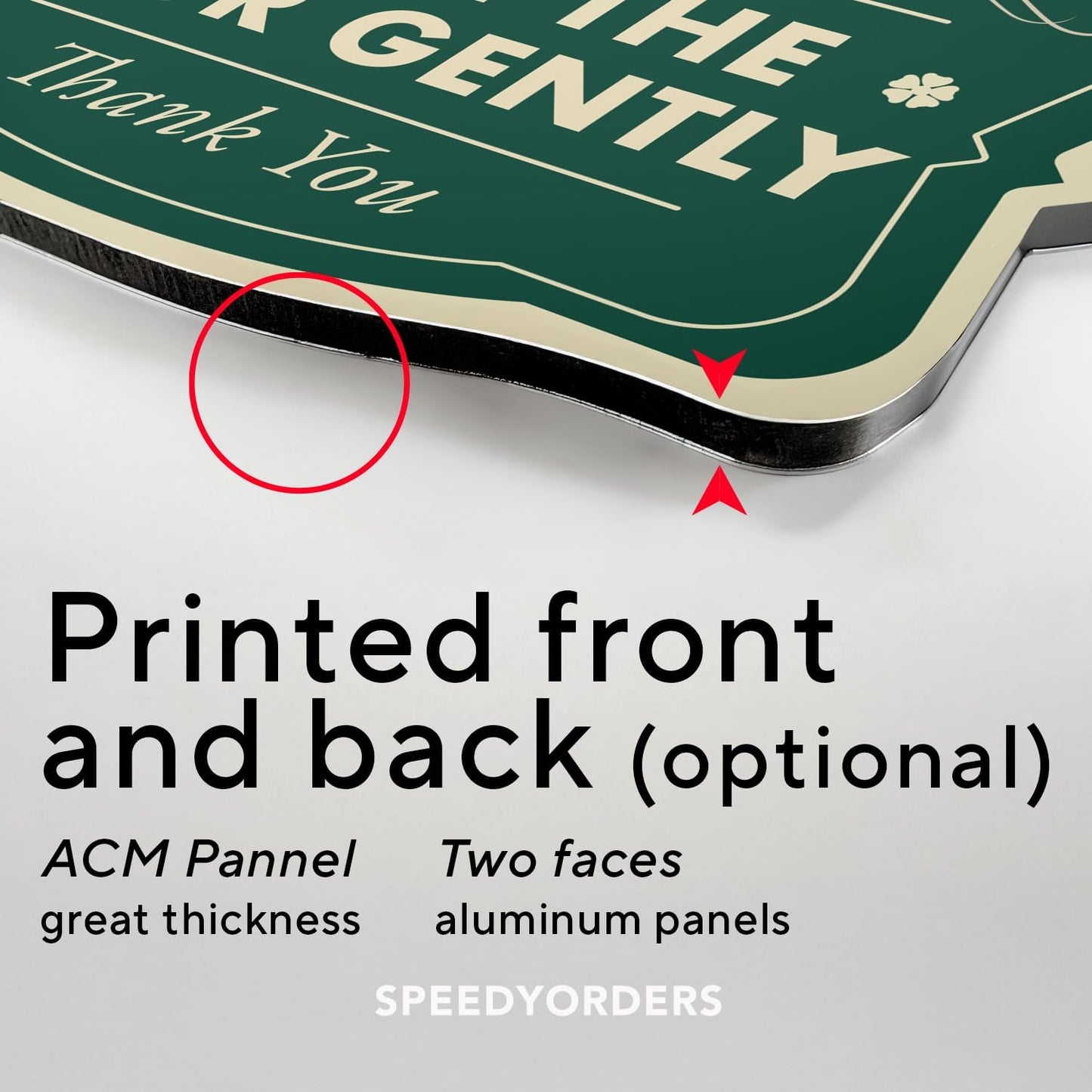 Custom Decorative Outdoor and Driveway Signs, Aluminum Waterproof Signs Made in USA, Forest Green 30x24 In