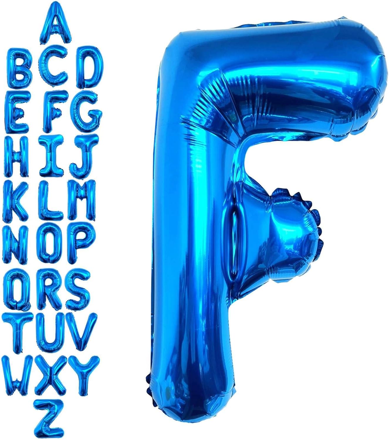 40 Inch Blue Letter F Balloons, DIY Phrase Foil Alphabet Letter F Balloons DIY Word F Banner for Birthday Anniversary Celebration Graduation Party Supplies Decoration