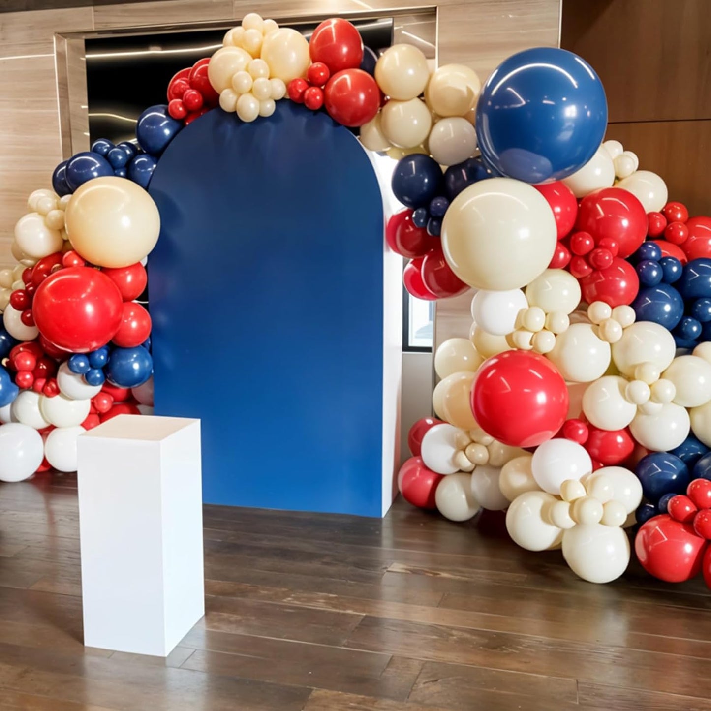 Red Blue Balloons, 60pcs Red Blue White Balloons, Retro Matte White Latex Balloon For Birthday Baby Shower Baseball Independence Day Navigation Theme Party Wedding Graduation Anniversary Decorations