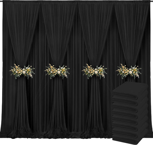 40x10ft Backdrop Curtains for Parties, 8 Panels 5x10ft Curtains Photography Drapes Rod Pocket Curtain Backdrop for Birthday Wedding Baby Shower Home Decor