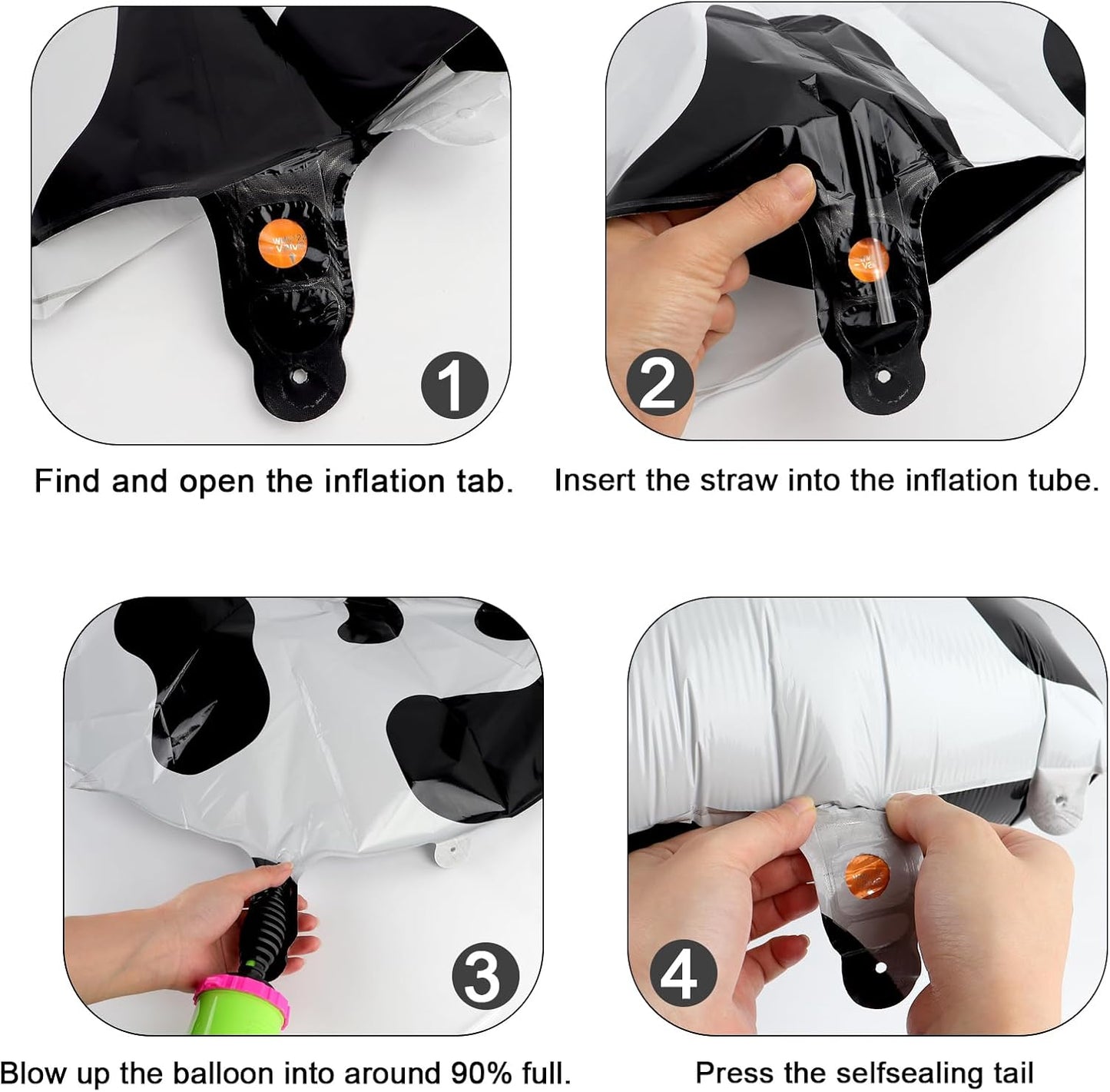 Cow Print Number Balloon Birthday Decorations, 40 inch Number balloon 0-9(Zero-Nine), Cow Balloon for Farm Birthday Party Supplies, Cow Themed birthday party Decorations (Number 0)