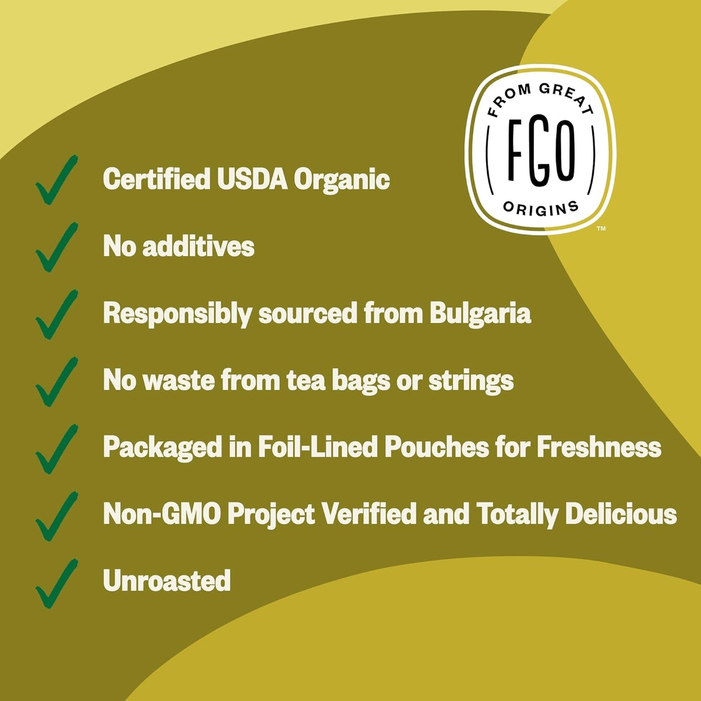 FGO Organic Dandelion Root Loose Tea, Cut and Sifted, Caffeine Free, 16oz Bulk Resealable Bag, Packaging May Vary (Pack of 1)