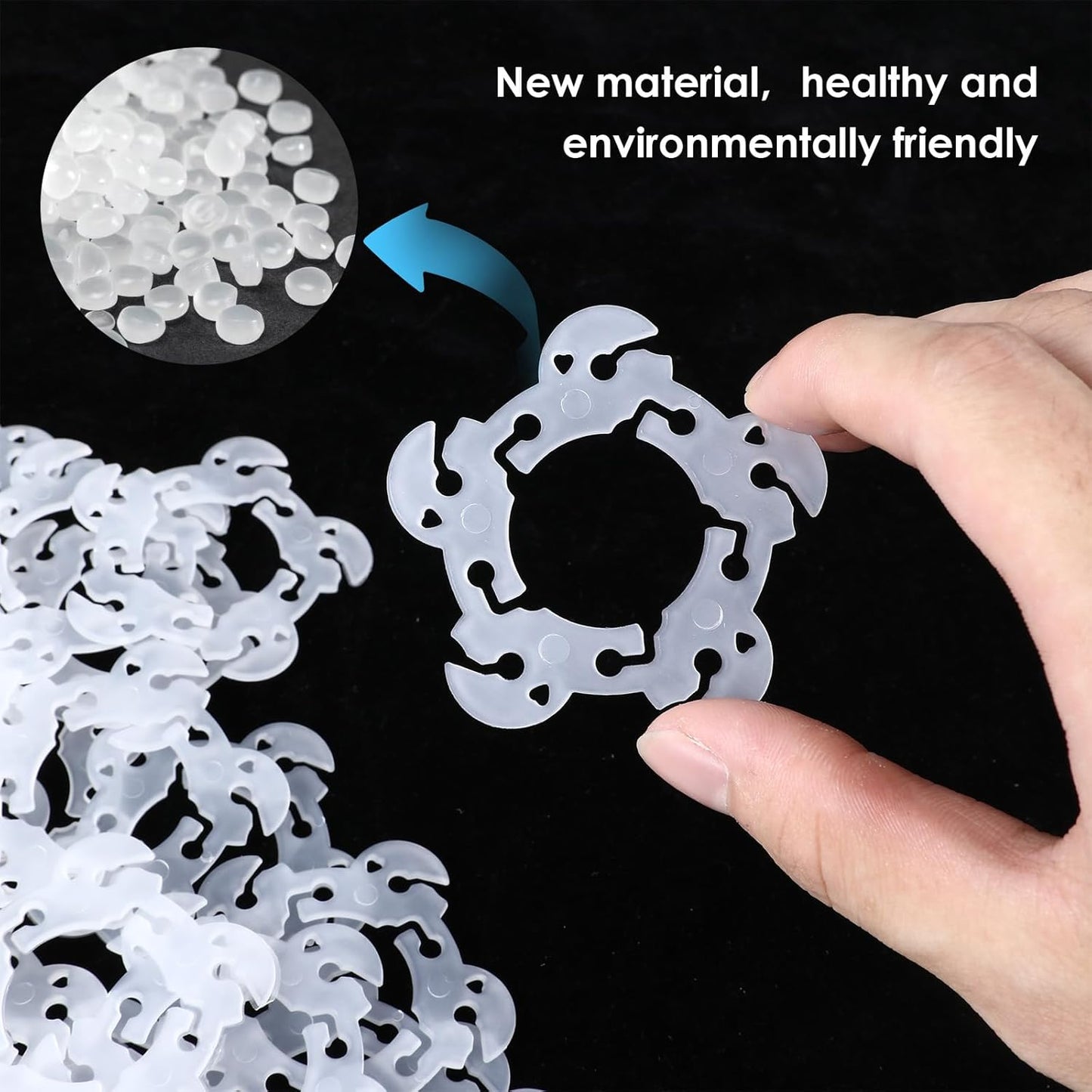 50PCS Balloon Arch Clips, White Balloon Clips Holders Bracket Buckle for Decorating Connector, Weddings, Parties (Diameter 2.2 Inch)