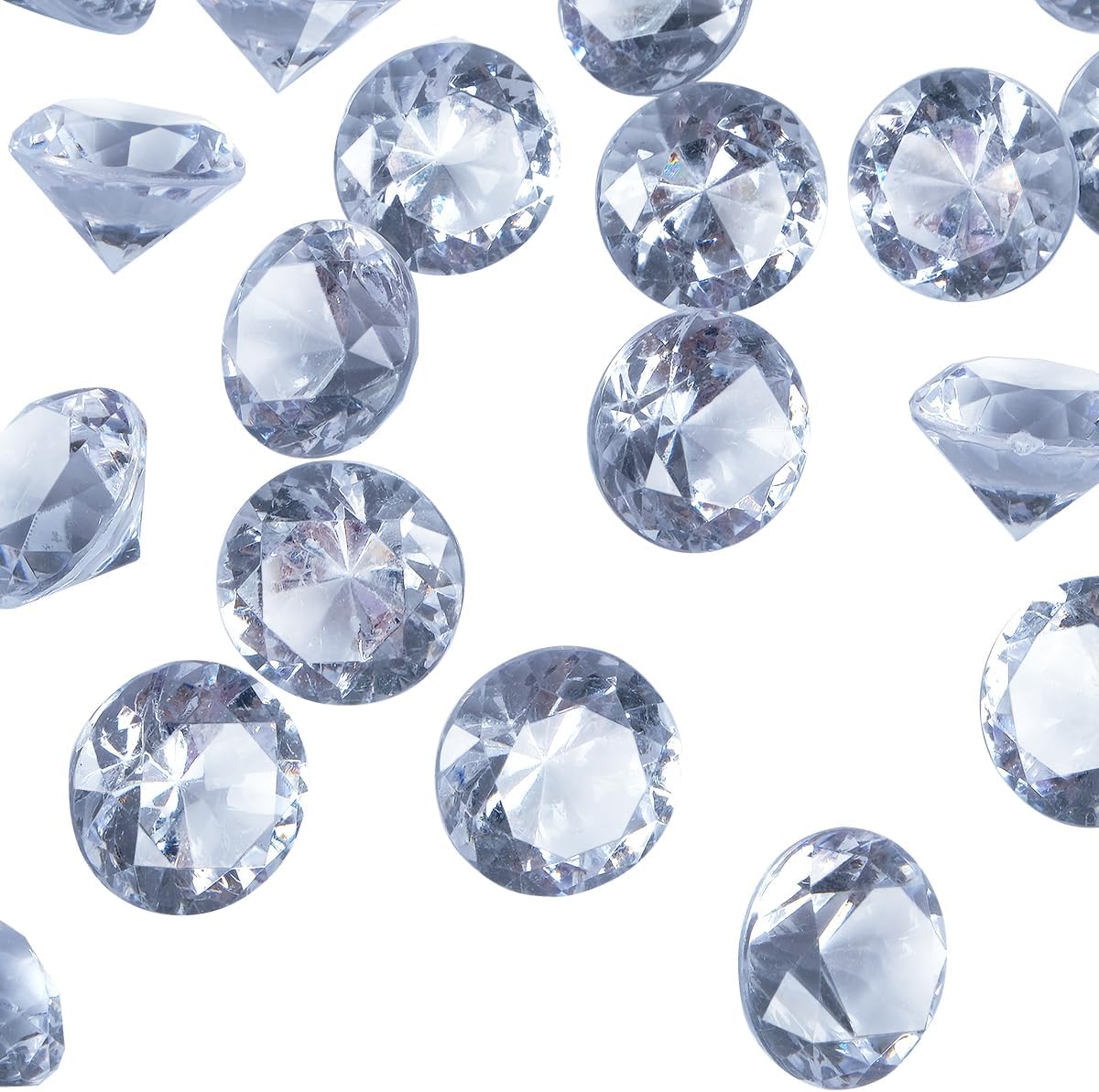 Babenest Acrylic Diamond Fake Gems Vase Filler, 240pcs 3/4 Inch Faux Diamonds Crystals Jewels for Table Scatters Wedding Party Event Arts & Crafts Birthday Decoration Favor (Clear)